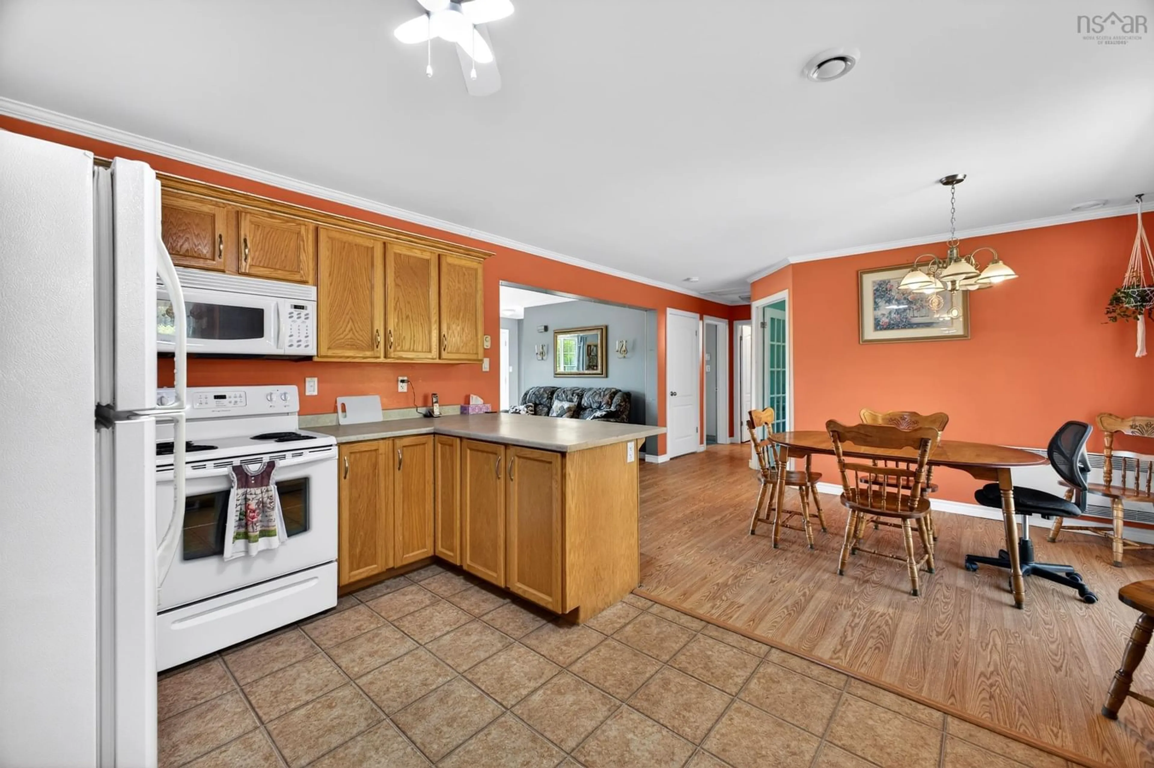 Open concept kitchen, ceramic/tile floor for 315 Highway 242, Joggins Nova Scotia B0L 1A0
