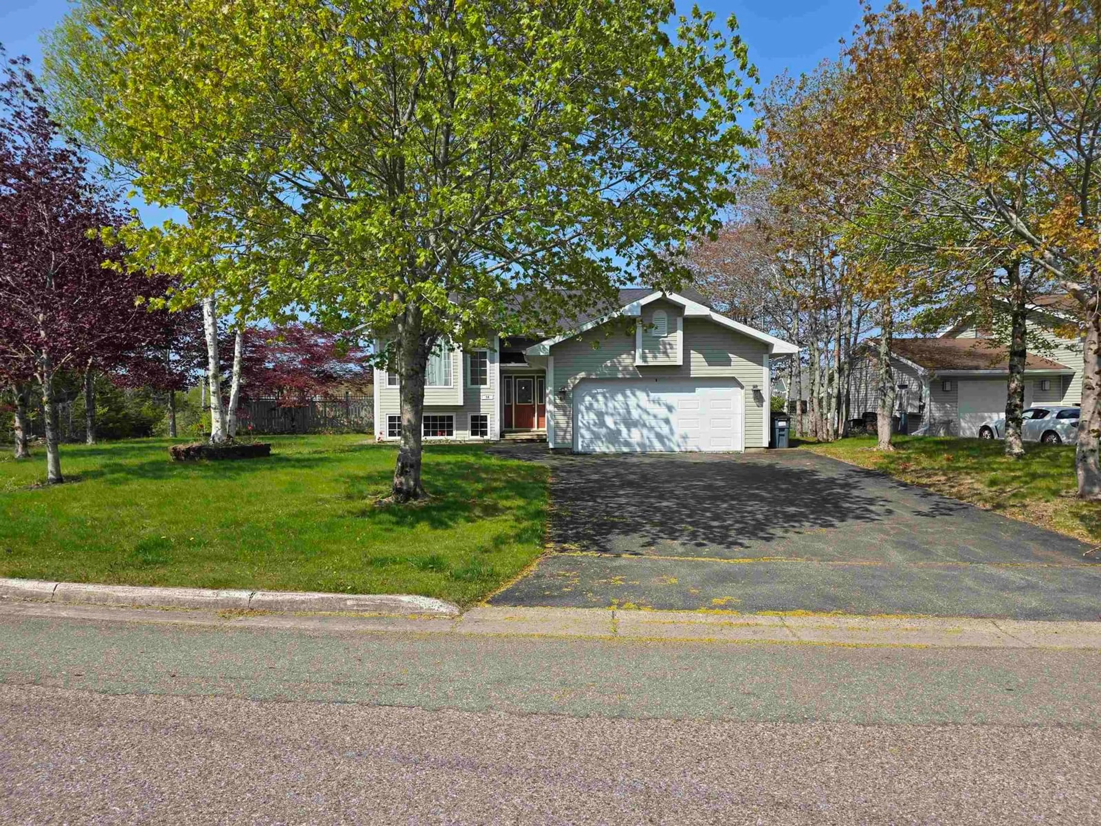Home with vinyl exterior material, street for 54 Englewood Cres, Sydney River Nova Scotia B1S 3V2