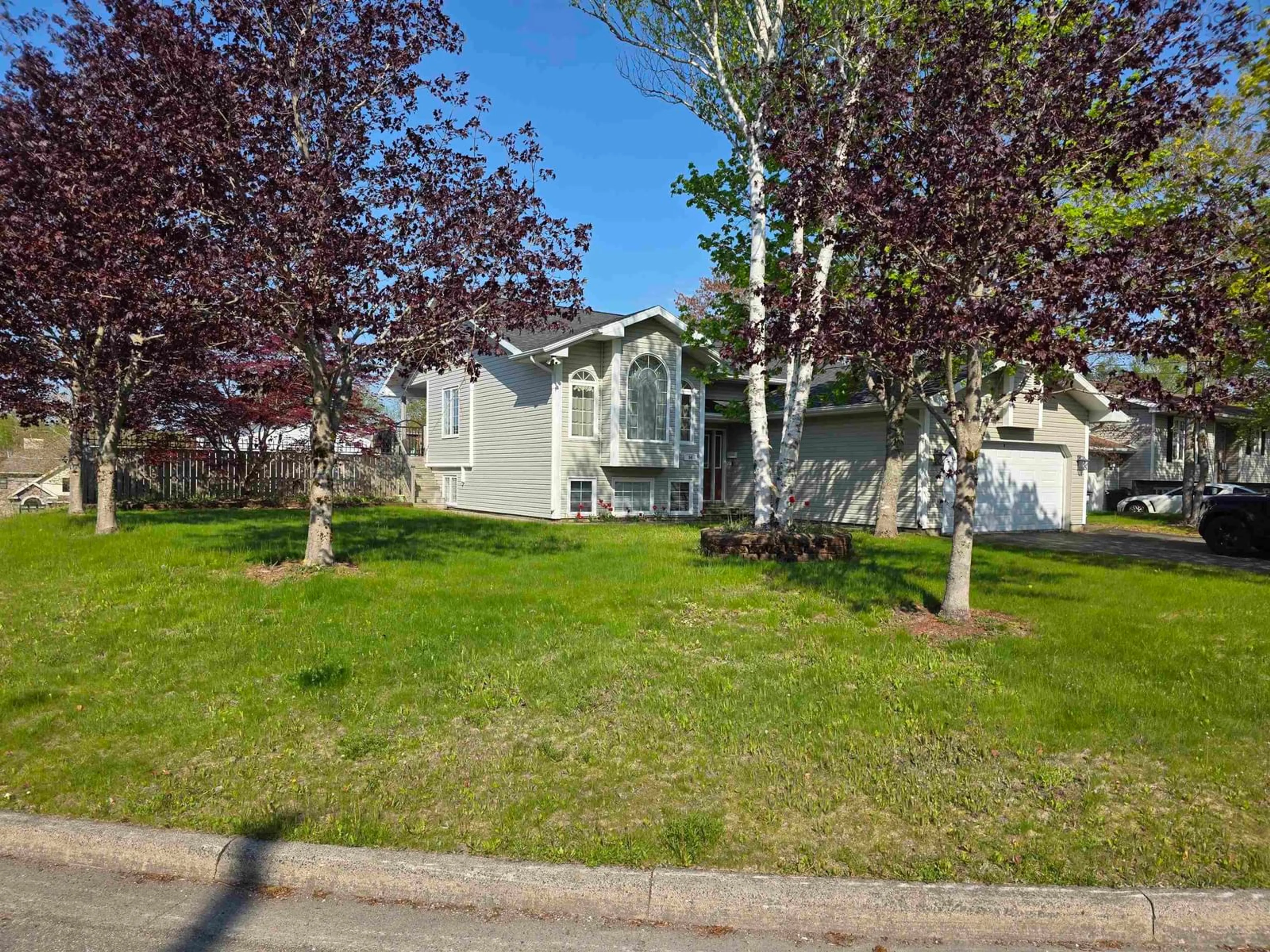 Home with vinyl exterior material, street for 54 Englewood Cres, Sydney River Nova Scotia B1S 3V2