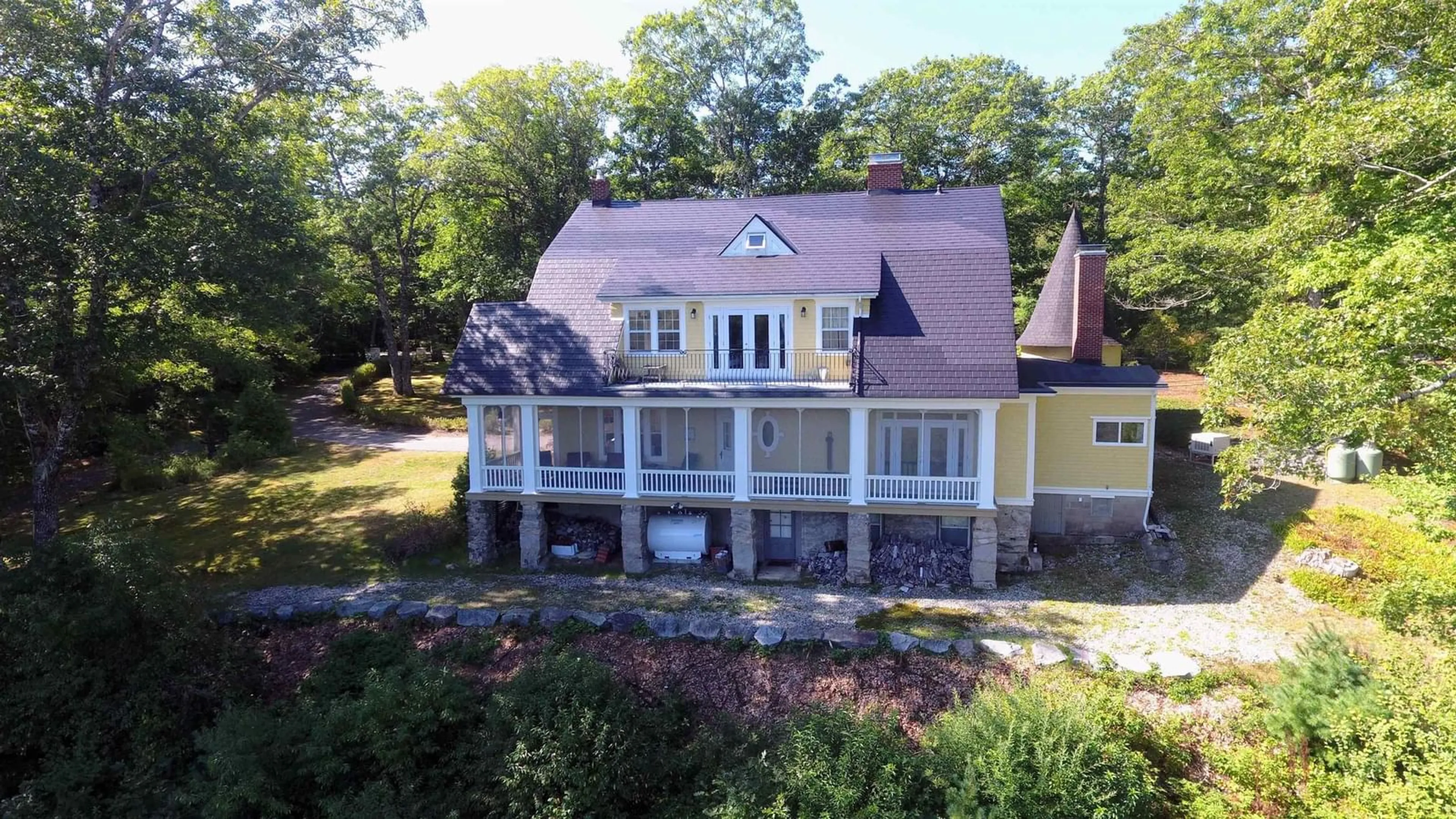 A pic from outside/outdoor area/front of a property/back of a property/a pic from drone, water/lake/river/ocean view for 1628 Upper Clyde Rd, Clyde River Nova Scotia B0W 1R0
