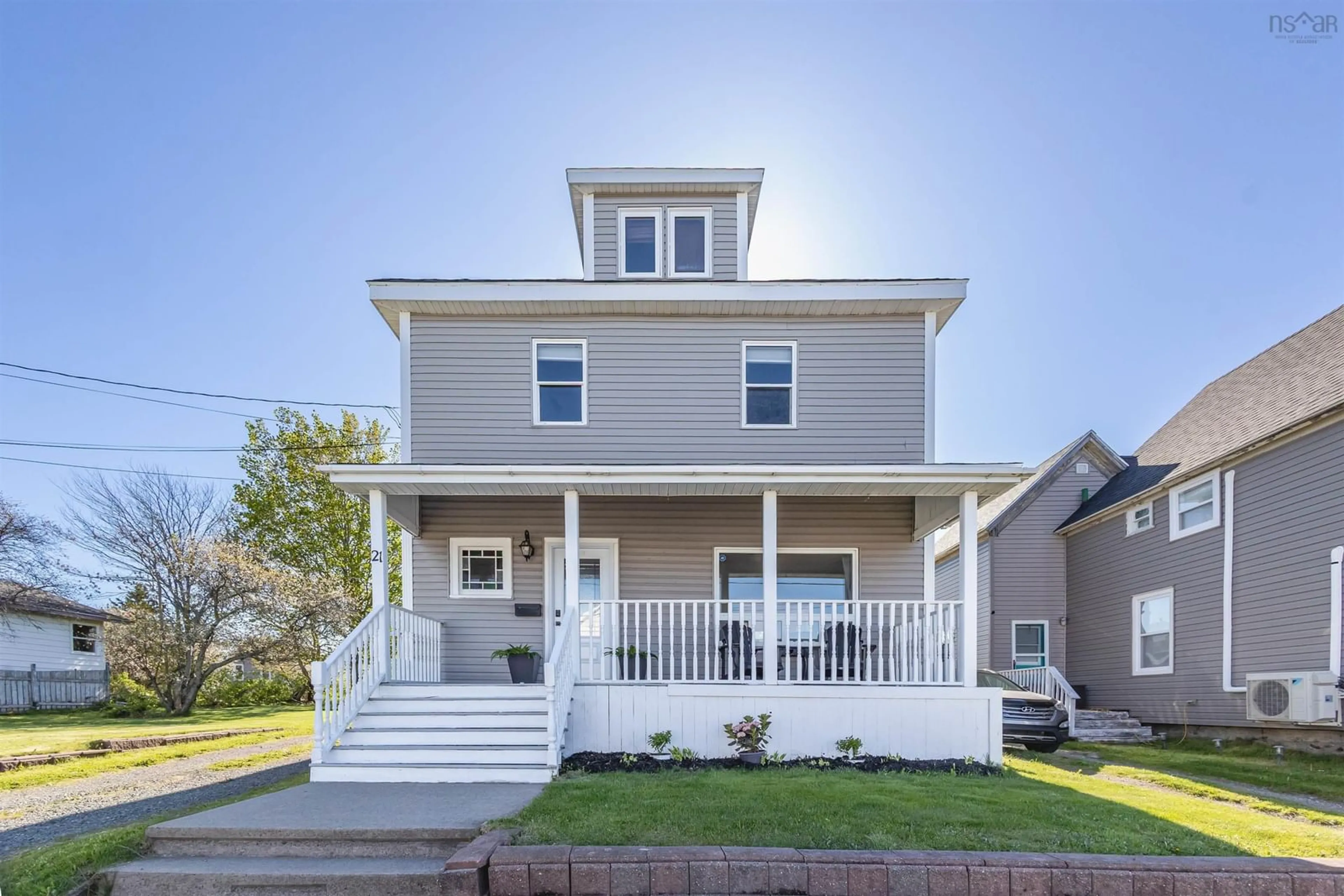 Home with vinyl exterior material, street for 21 Cameron St, Whitney Pier Nova Scotia B1N 1E2