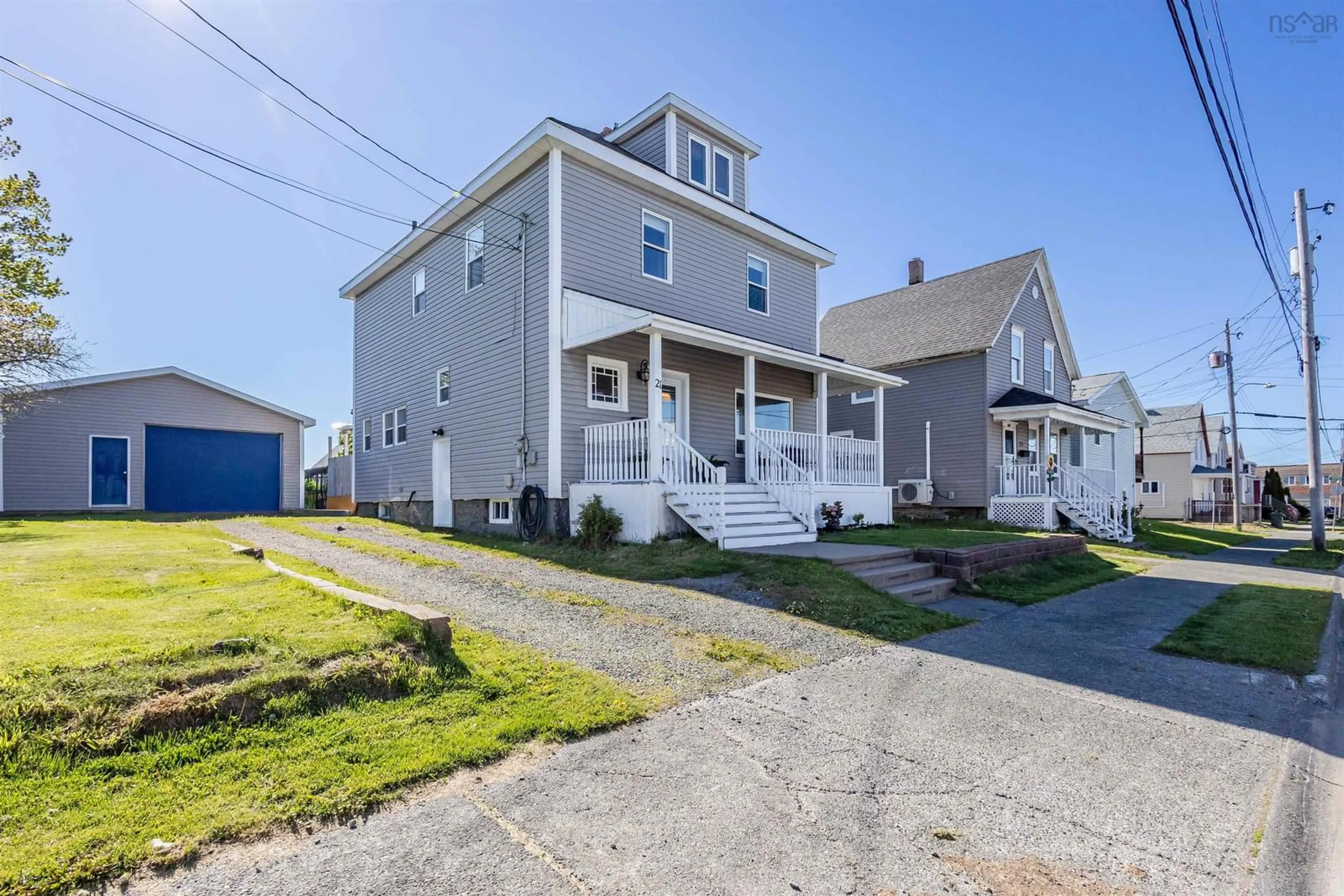 A pic from outside/outdoor area/front of a property/back of a property/a pic from drone, street for 21 Cameron St, Whitney Pier Nova Scotia B1N 1E2
