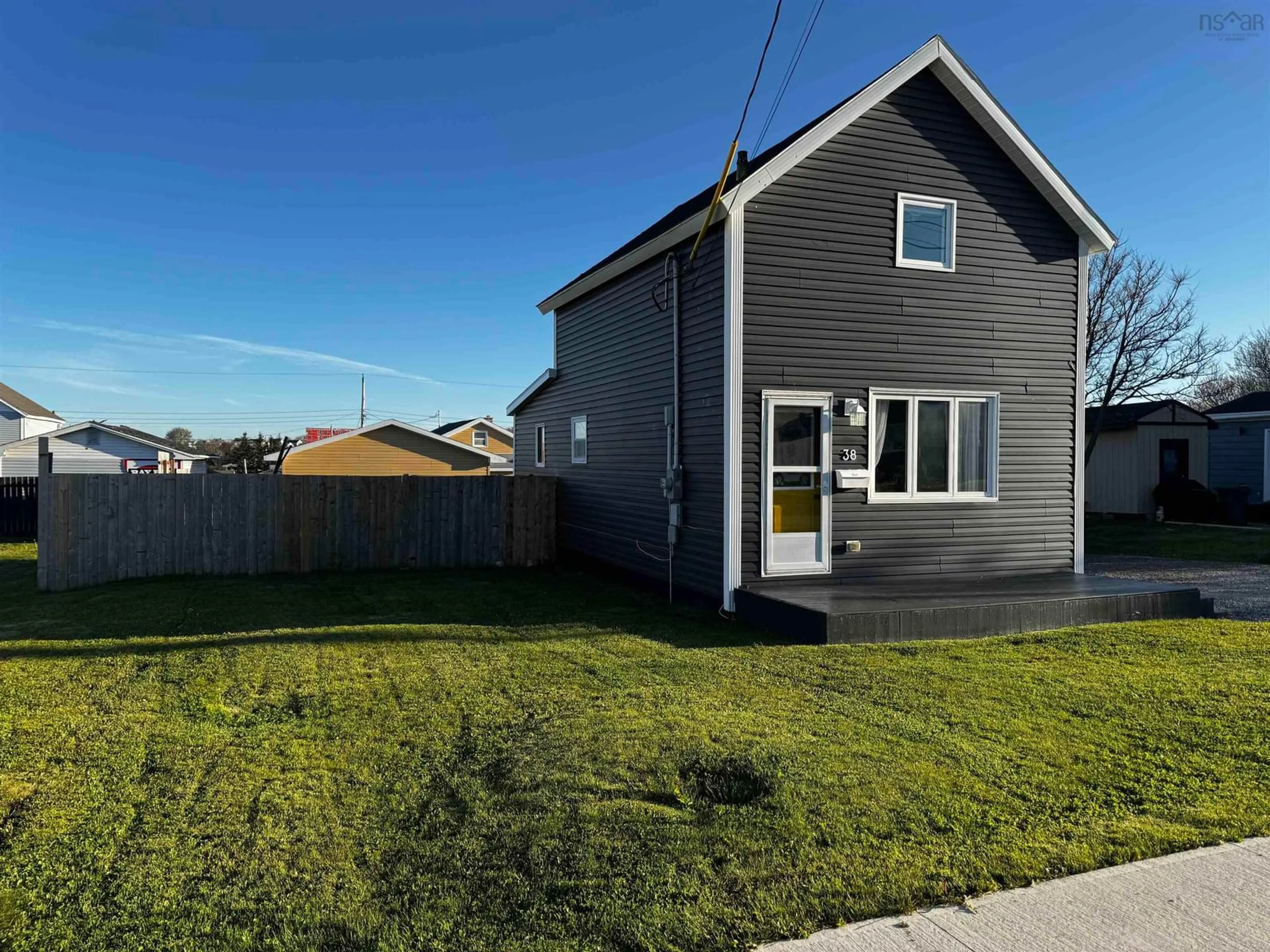 A pic from outside/outdoor area/front of a property/back of a property/a pic from drone, street for 38 Hay St, Glace Bay Nova Scotia B1A 5L9