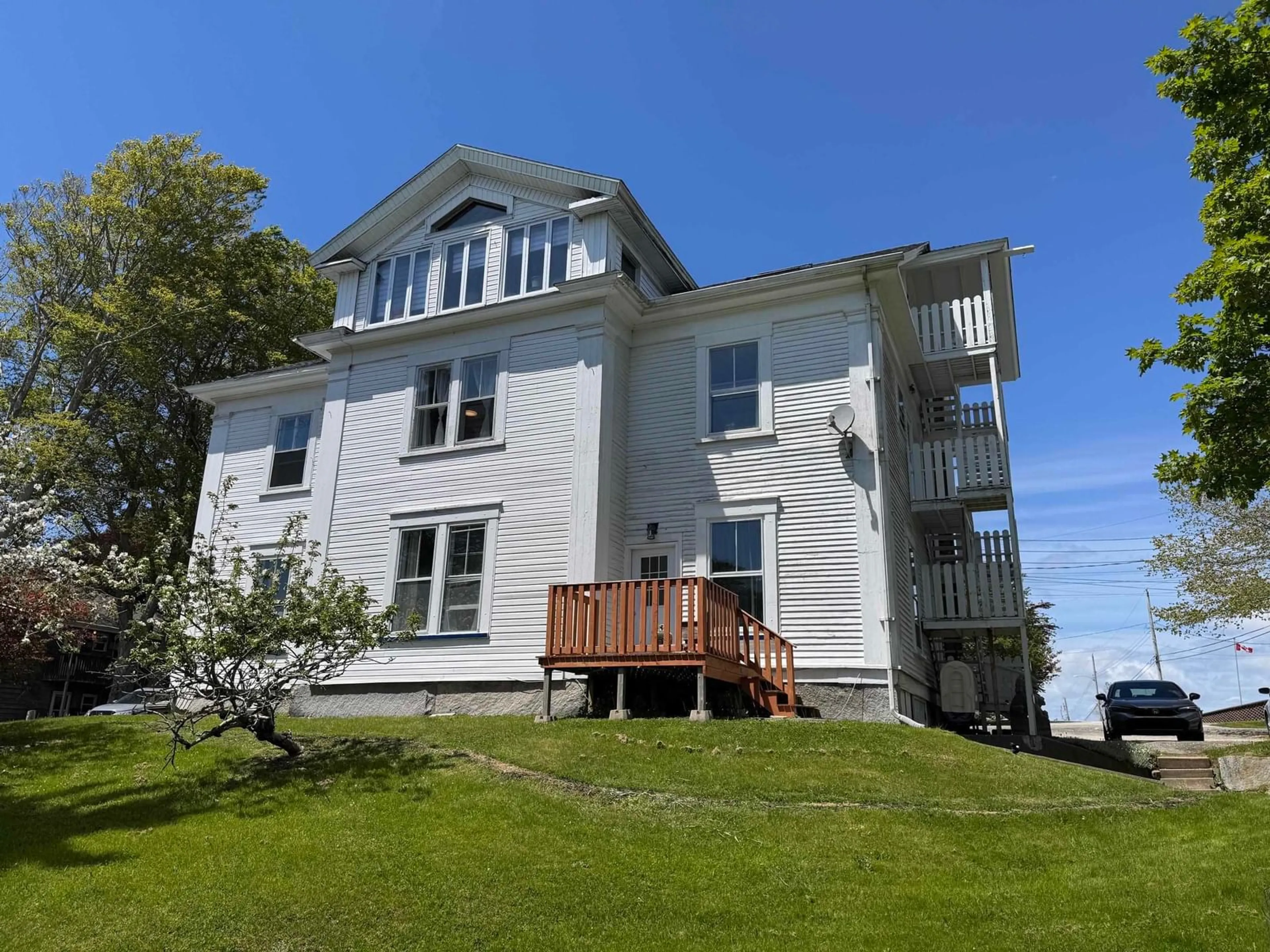 A pic from outside/outdoor area/front of a property/back of a property/a pic from drone, water/lake/river/ocean view for 6 Chipman Lane, Yarmouth Nova Scotia B5A 1N3