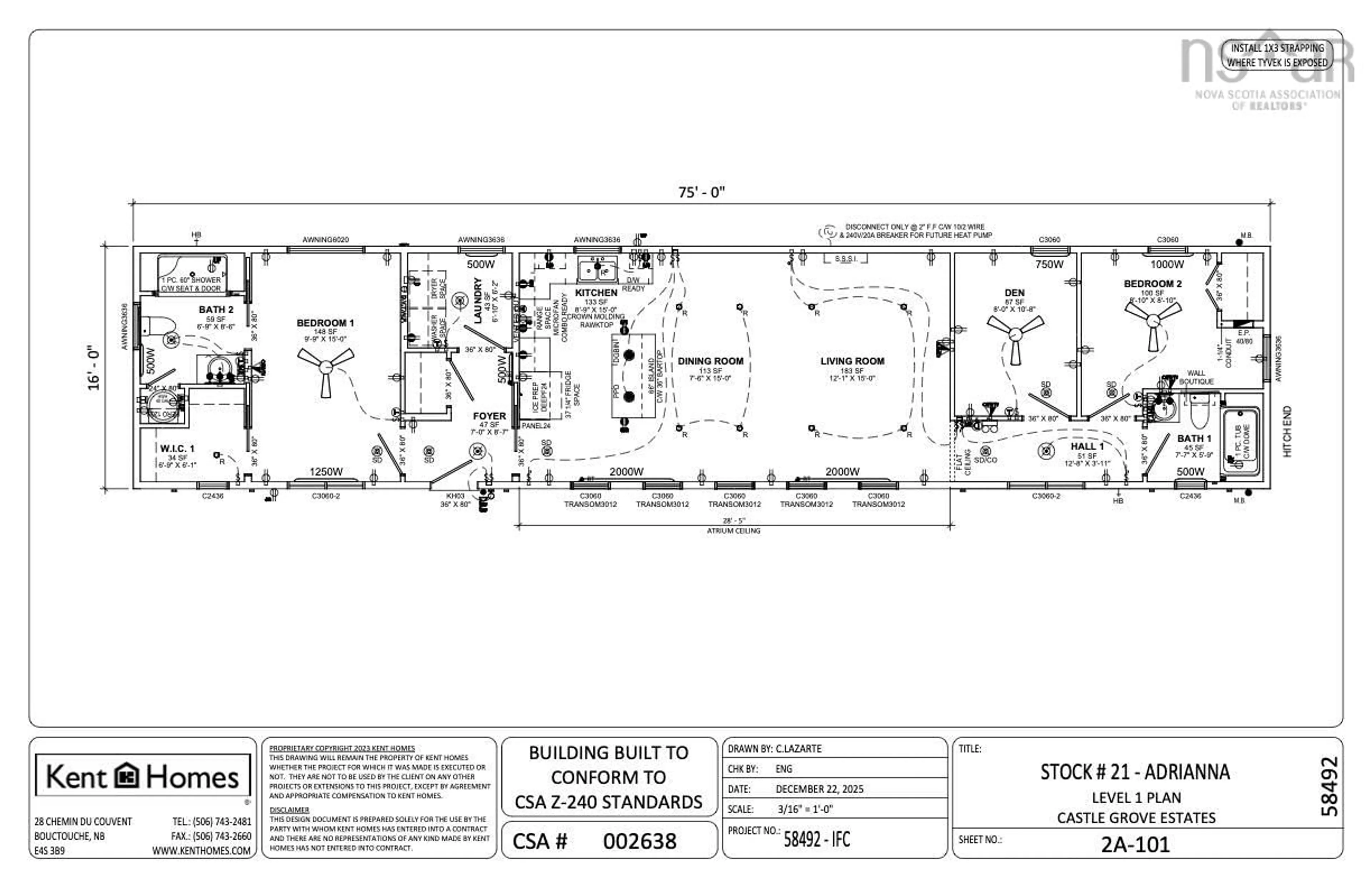 Floor plan for 504 Ludlow #Lot, Elmsdale Nova Scotia B2S 0H4