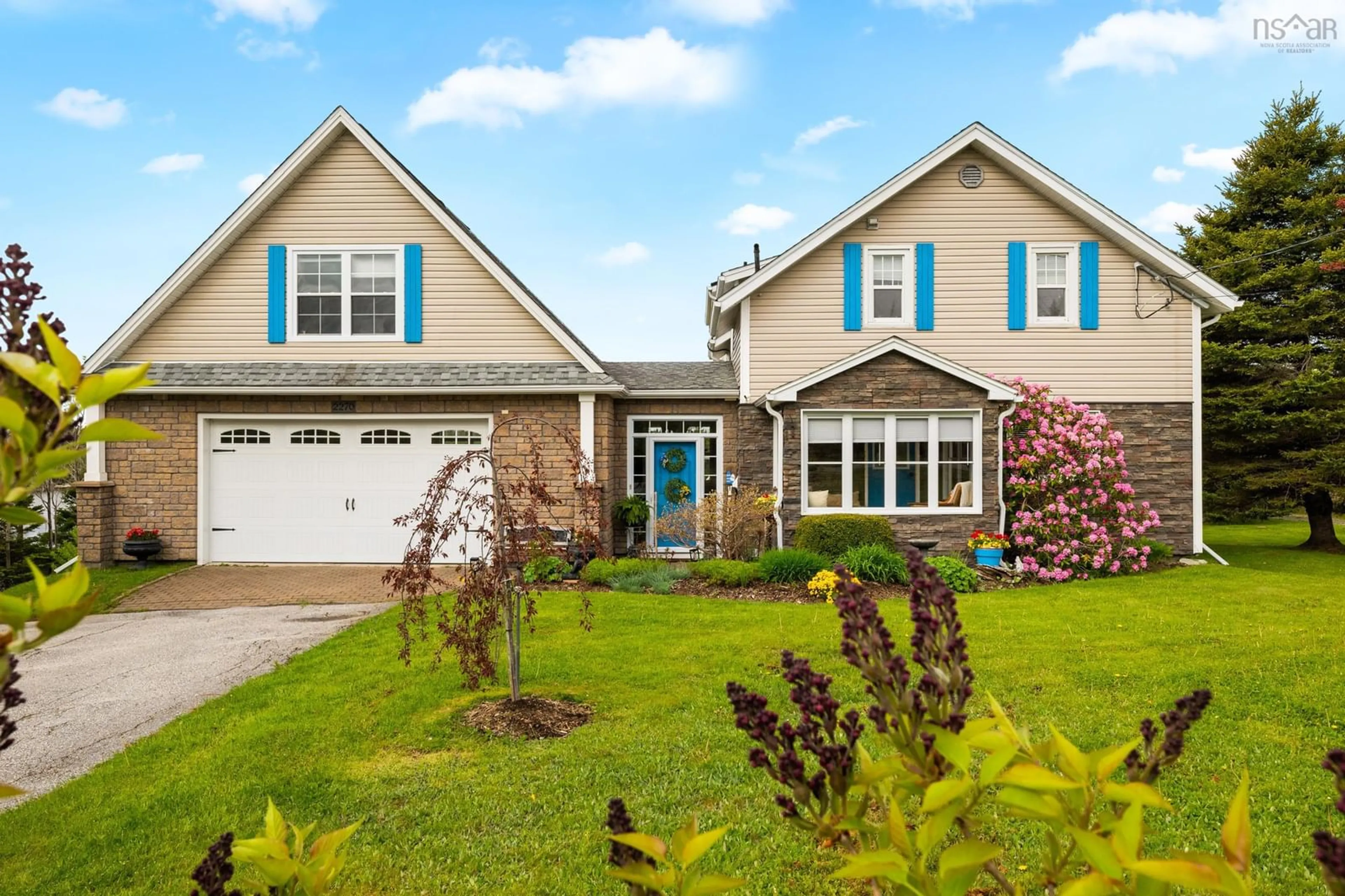 Home with vinyl exterior material, street for 2270 Ostrea Lake Rd. Rd, Ostrea Lake Nova Scotia B0J 2L0