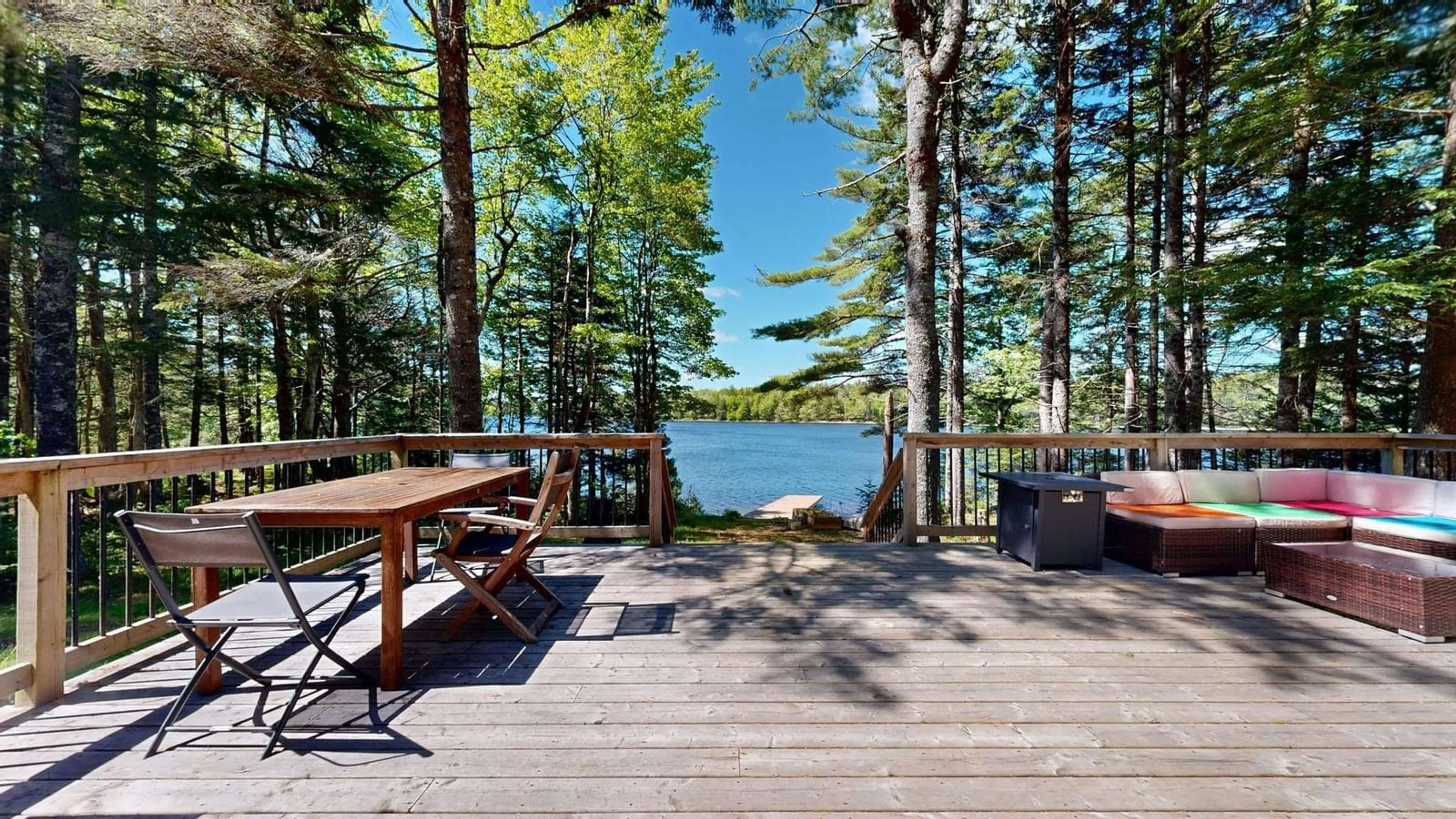 Patio, water/lake/river/ocean view for 161 Beaverhouse Lane, East Kemptville Nova Scotia B5A 5P5