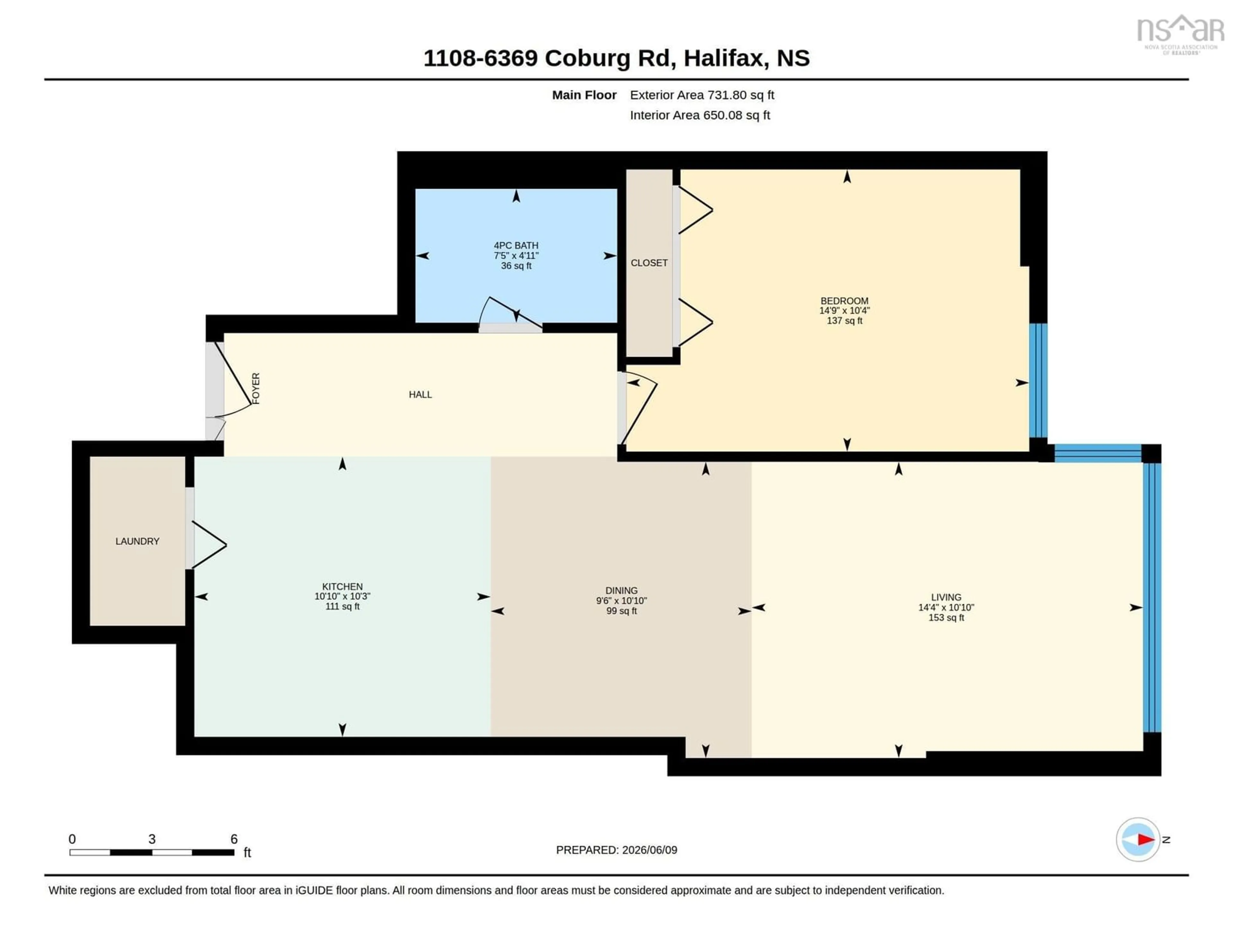 Floor plan for 6369 Coburg Rd #1108, Halifax Nova Scotia B3H 4J7