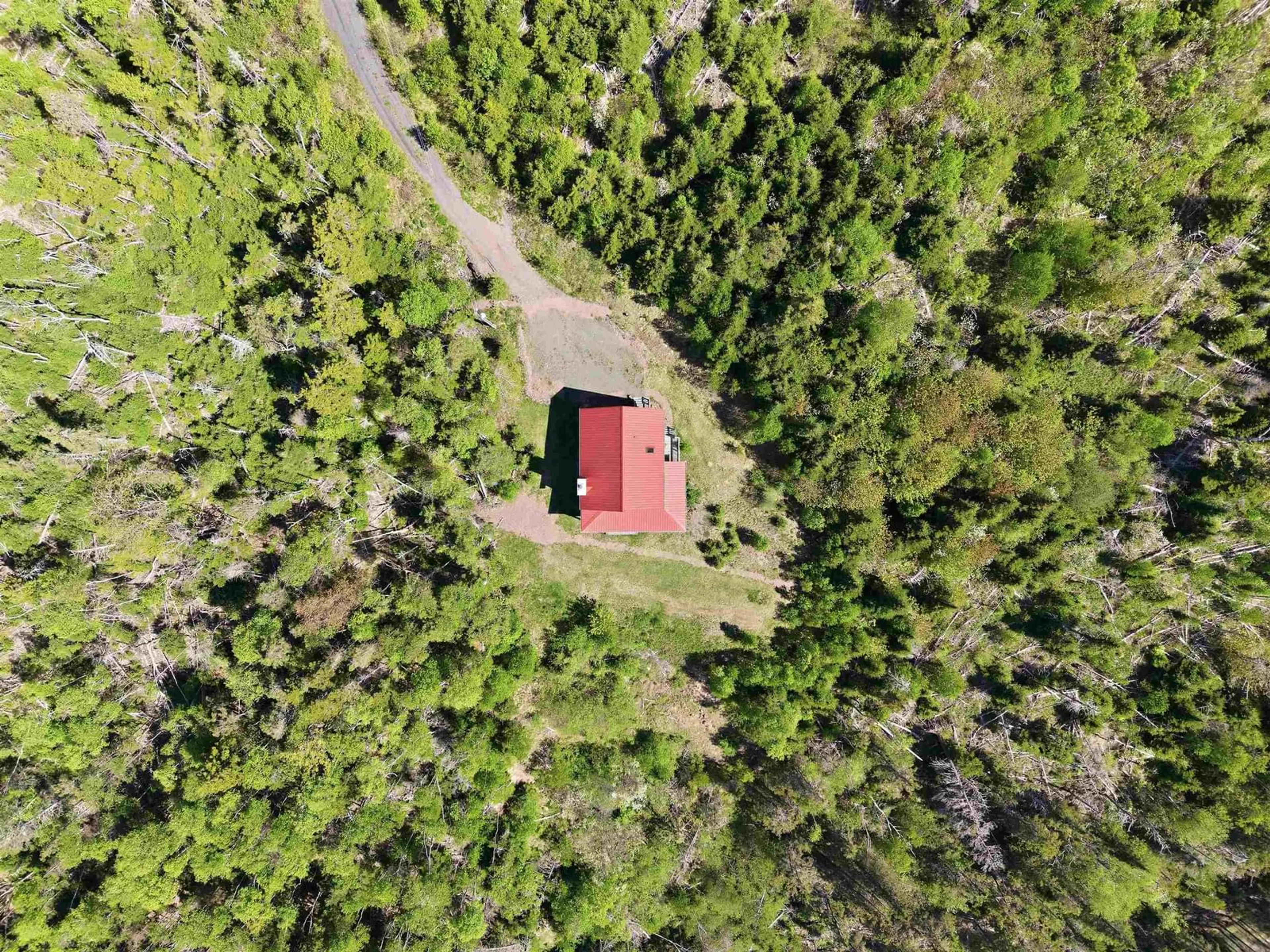 A pic from outside/outdoor area/front of a property/back of a property/a pic from drone, forest/trees view for 1698 West Bay Rd, West Bay Nova Scotia B0M 1S0