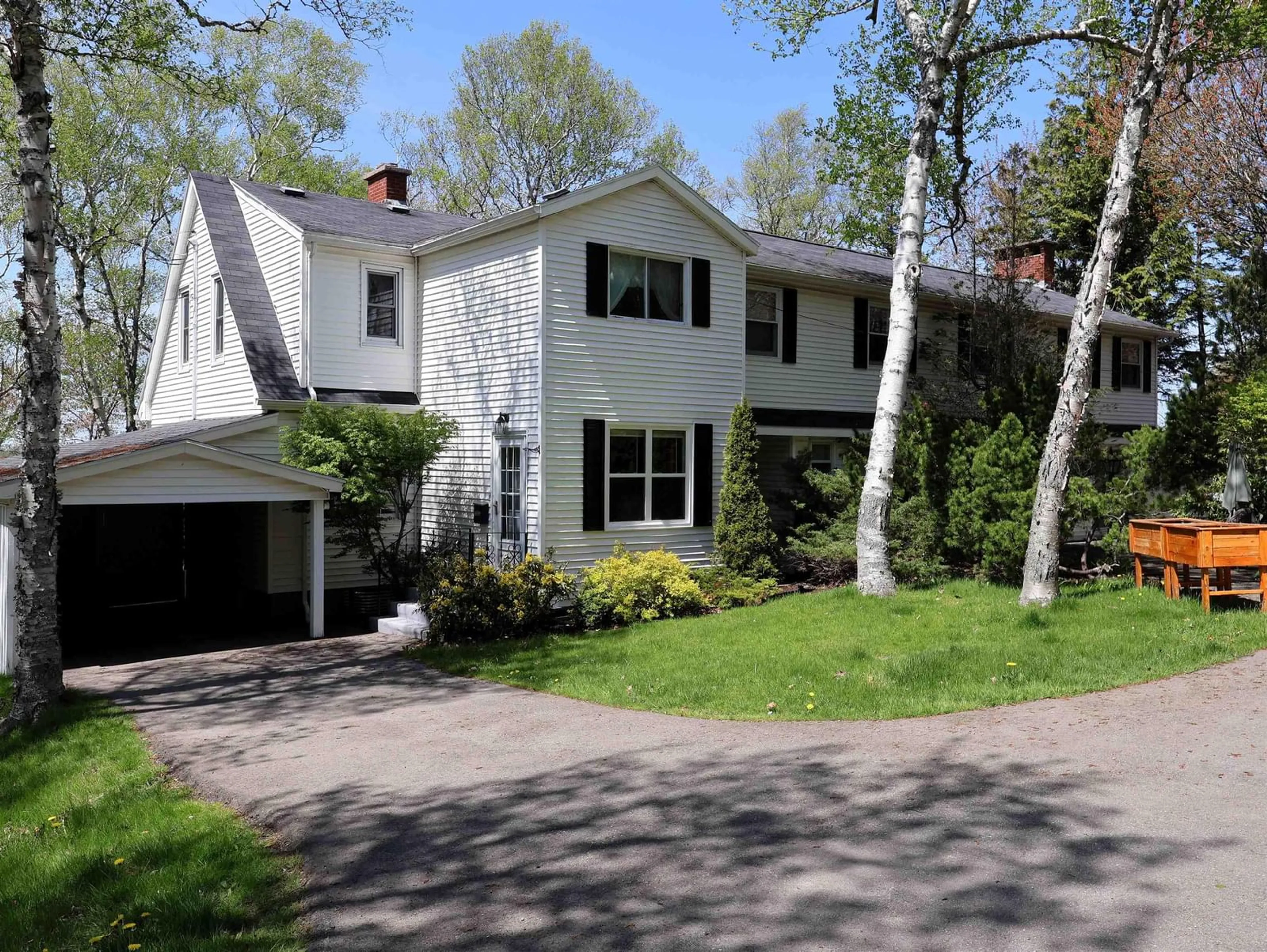 Home with vinyl exterior material, street for 733 Kings Rd, Sydney Nova Scotia B1S 1C2