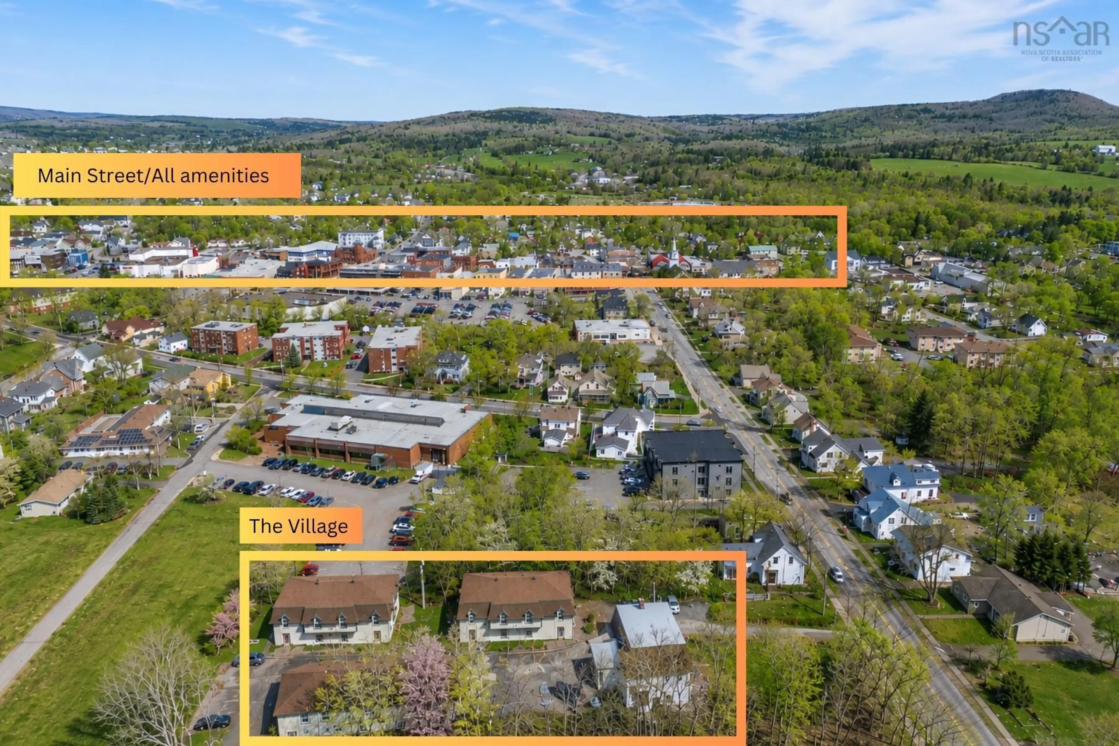 A pic from outside/outdoor area/front of a property/back of a property/a pic from drone, street for 84, 86, 88 Church St, Antigonish Nova Scotia B2G 2E1