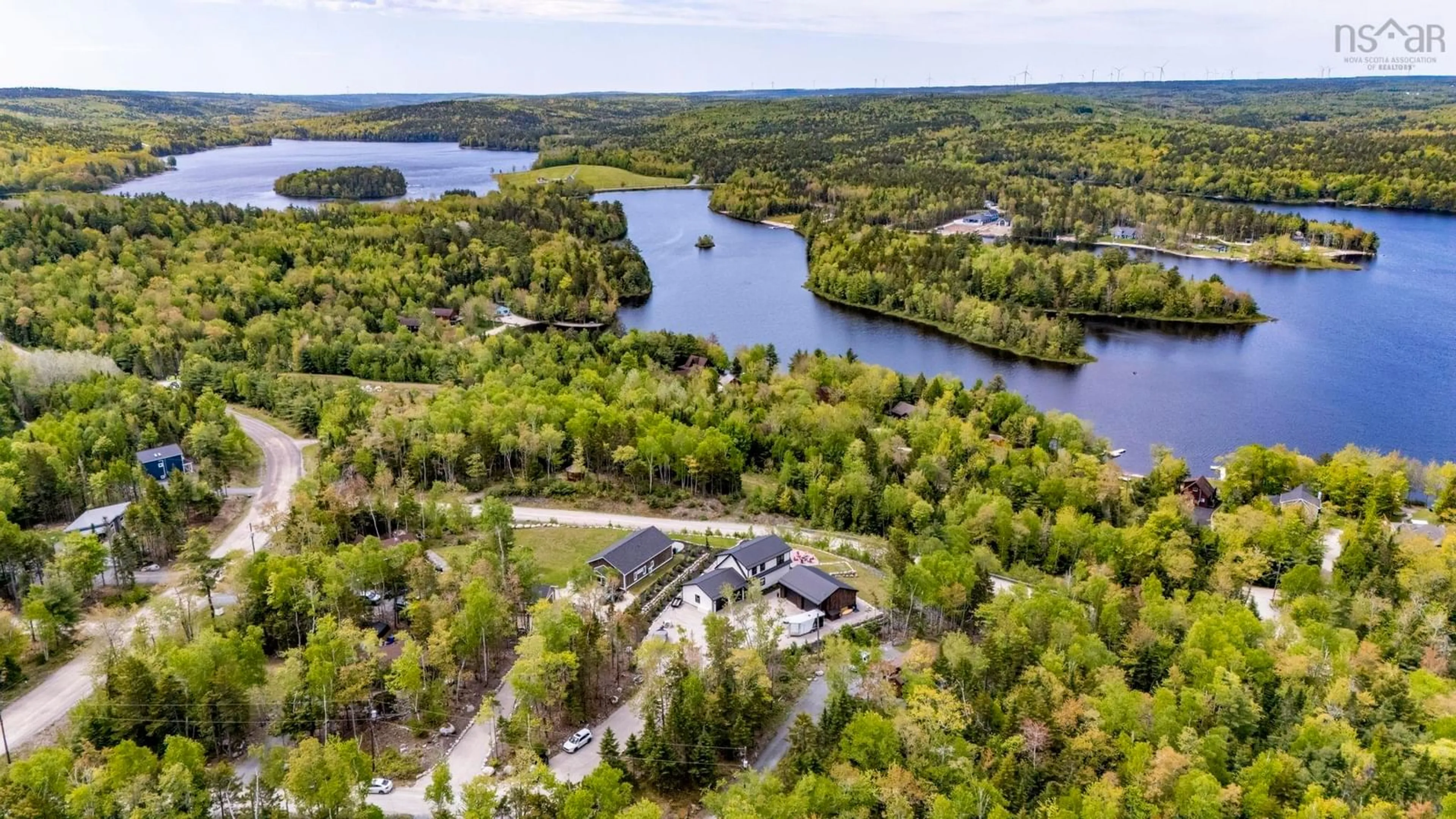A pic from outside/outdoor area/front of a property/back of a property/a pic from drone, water/lake/river/ocean view for 15 Piper Lane Lane, Vaughan Nova Scotia B0N 2T0