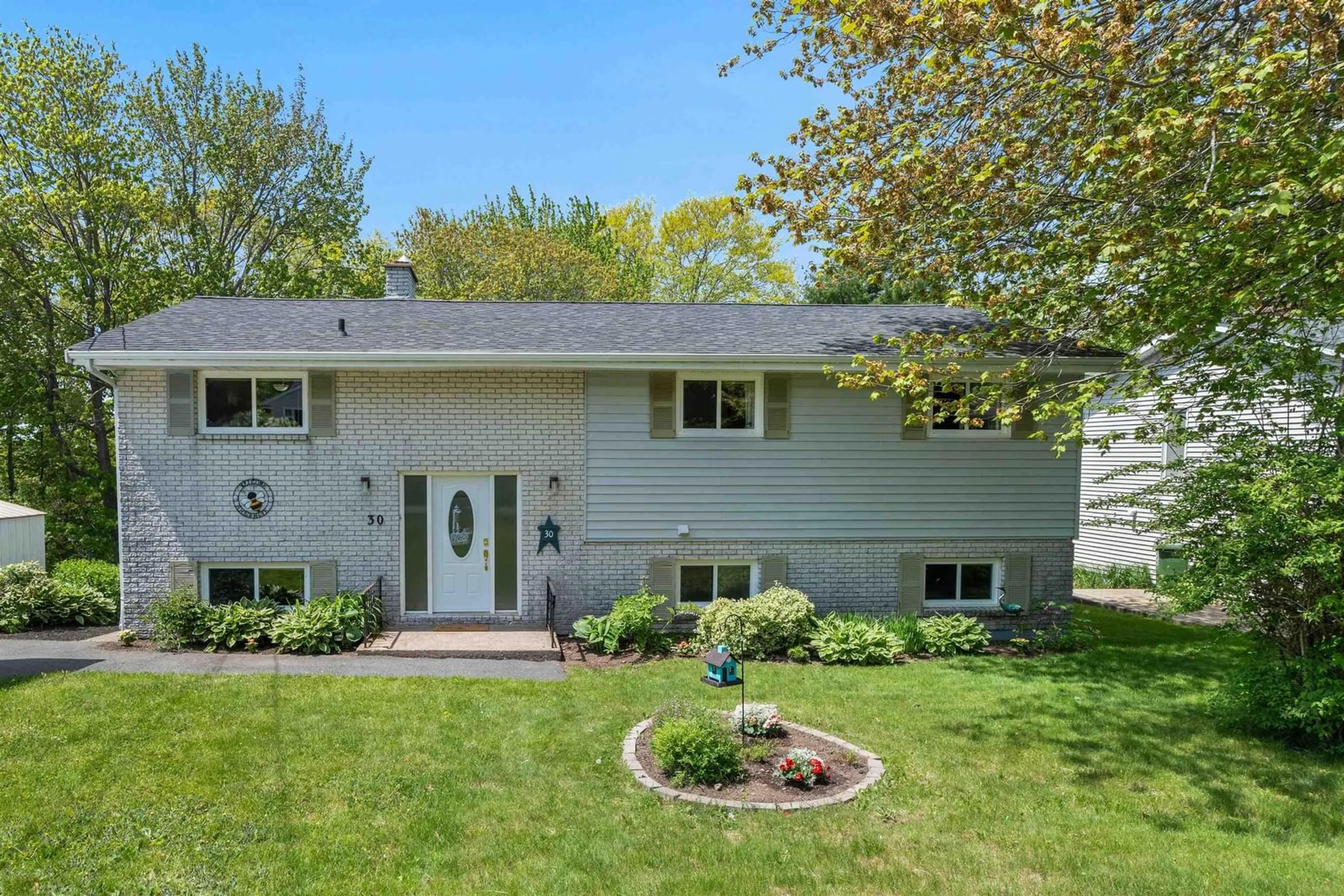 Home with vinyl exterior material, street for 30 Micmac Dr, Dartmouth Nova Scotia B2X 2H2