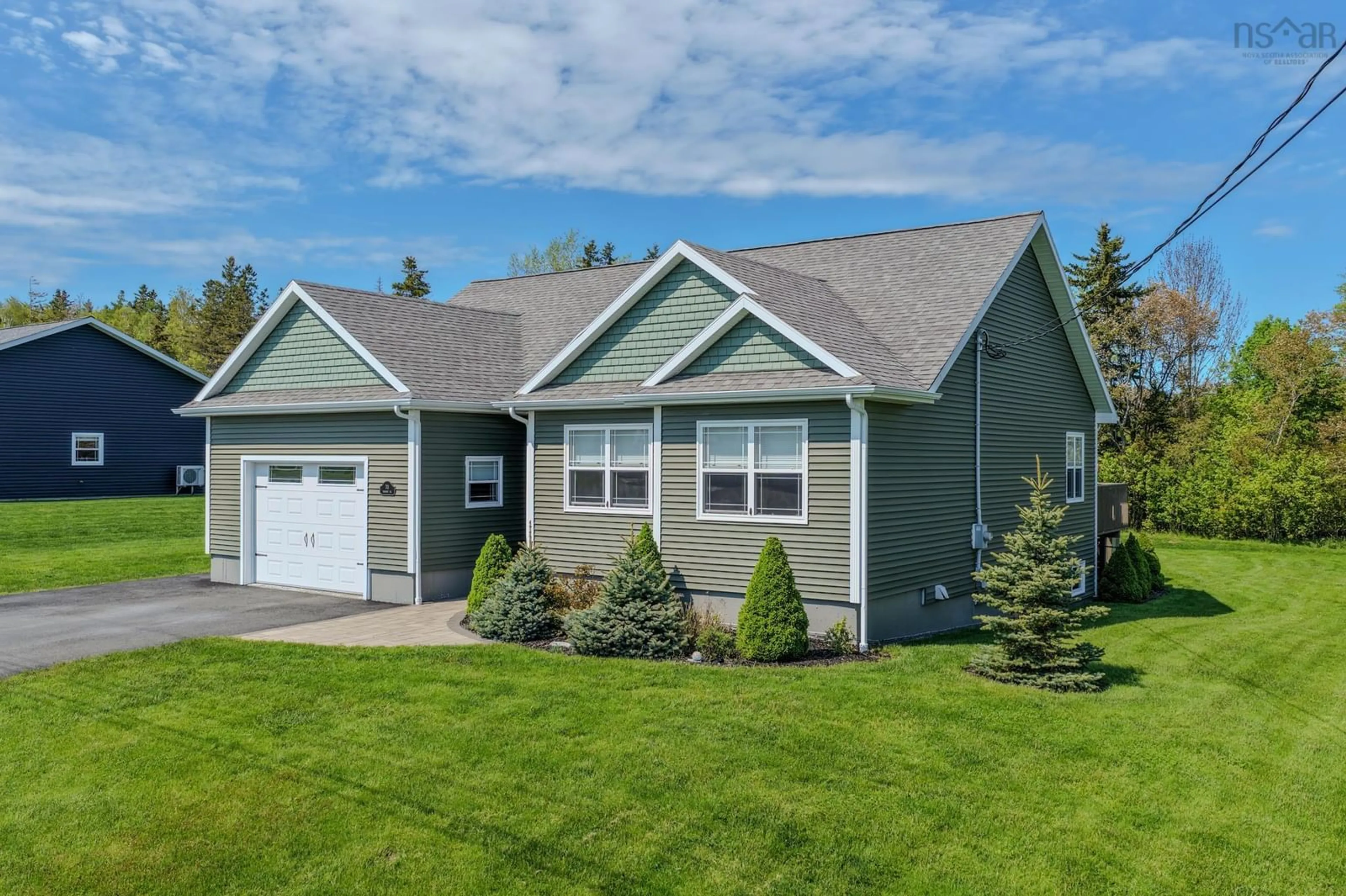 Home with vinyl exterior material, street for 70 Mariner Dr, Westmount Nova Scotia B1R 1A2