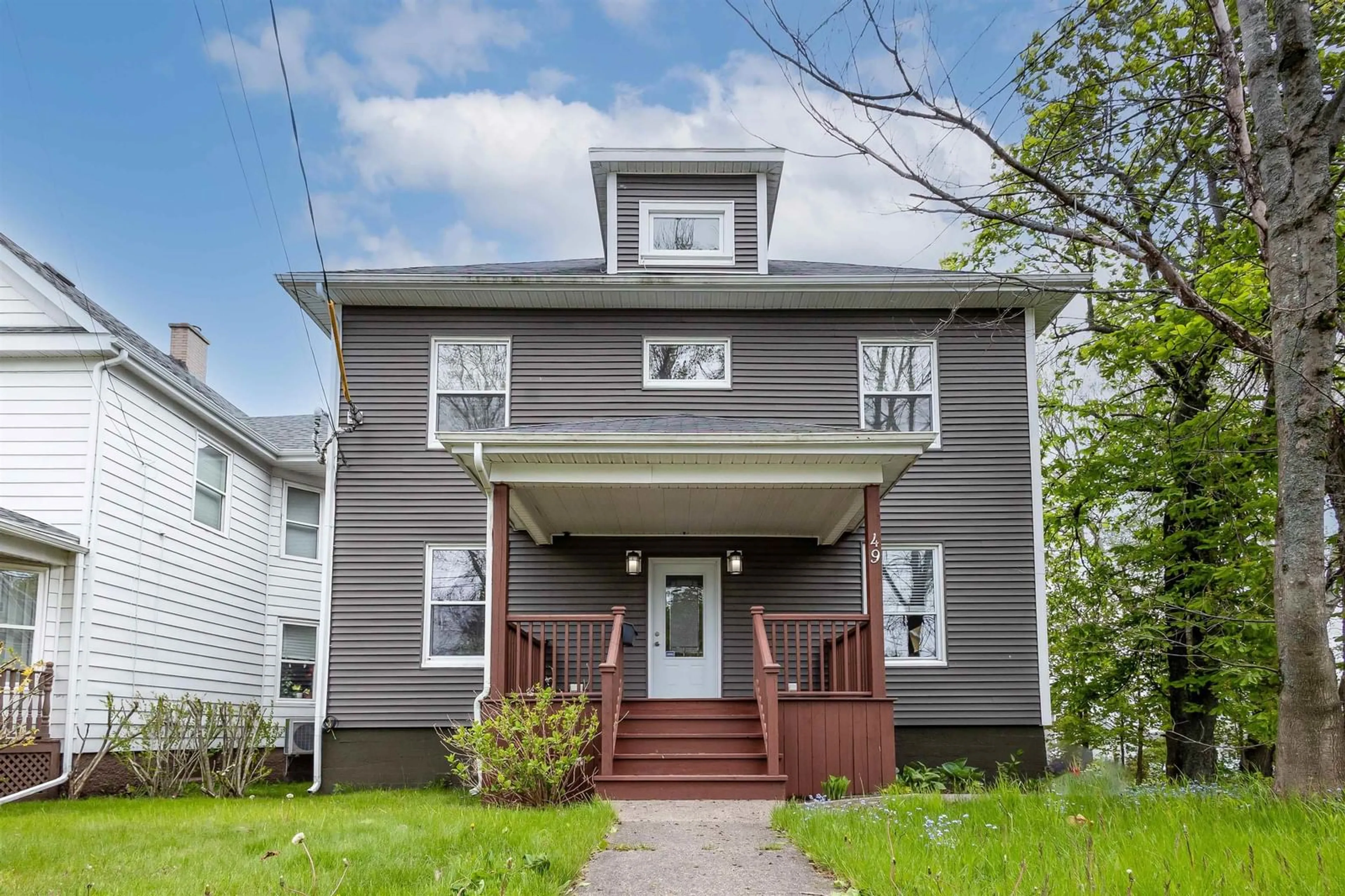 Home with vinyl exterior material, street for 49 George St, Sydney Nova Scotia B1P 1H5