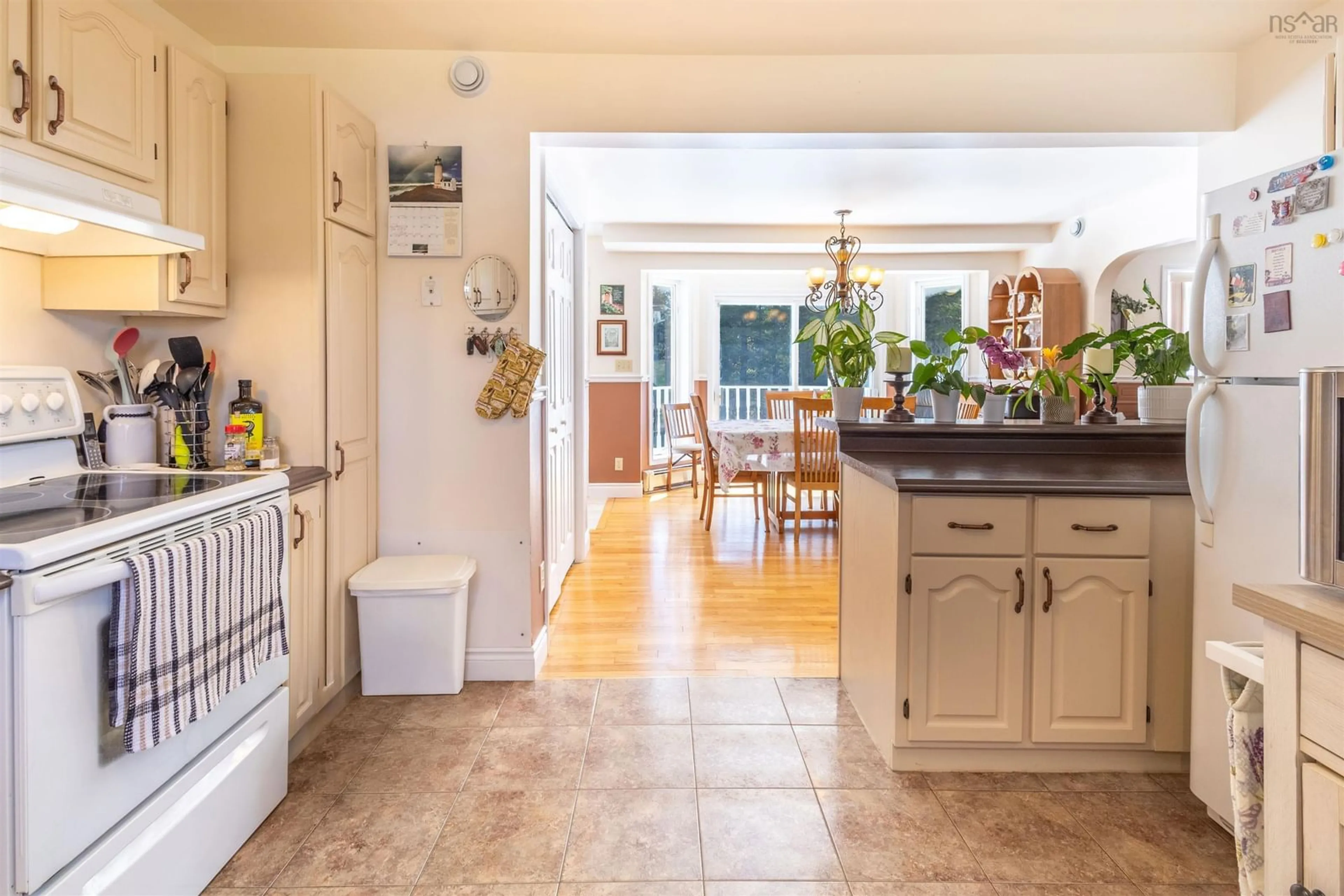 Open concept kitchen, ceramic/tile floor for 75 Deerfield Dr, Coxheath Nova Scotia B1R 2K4