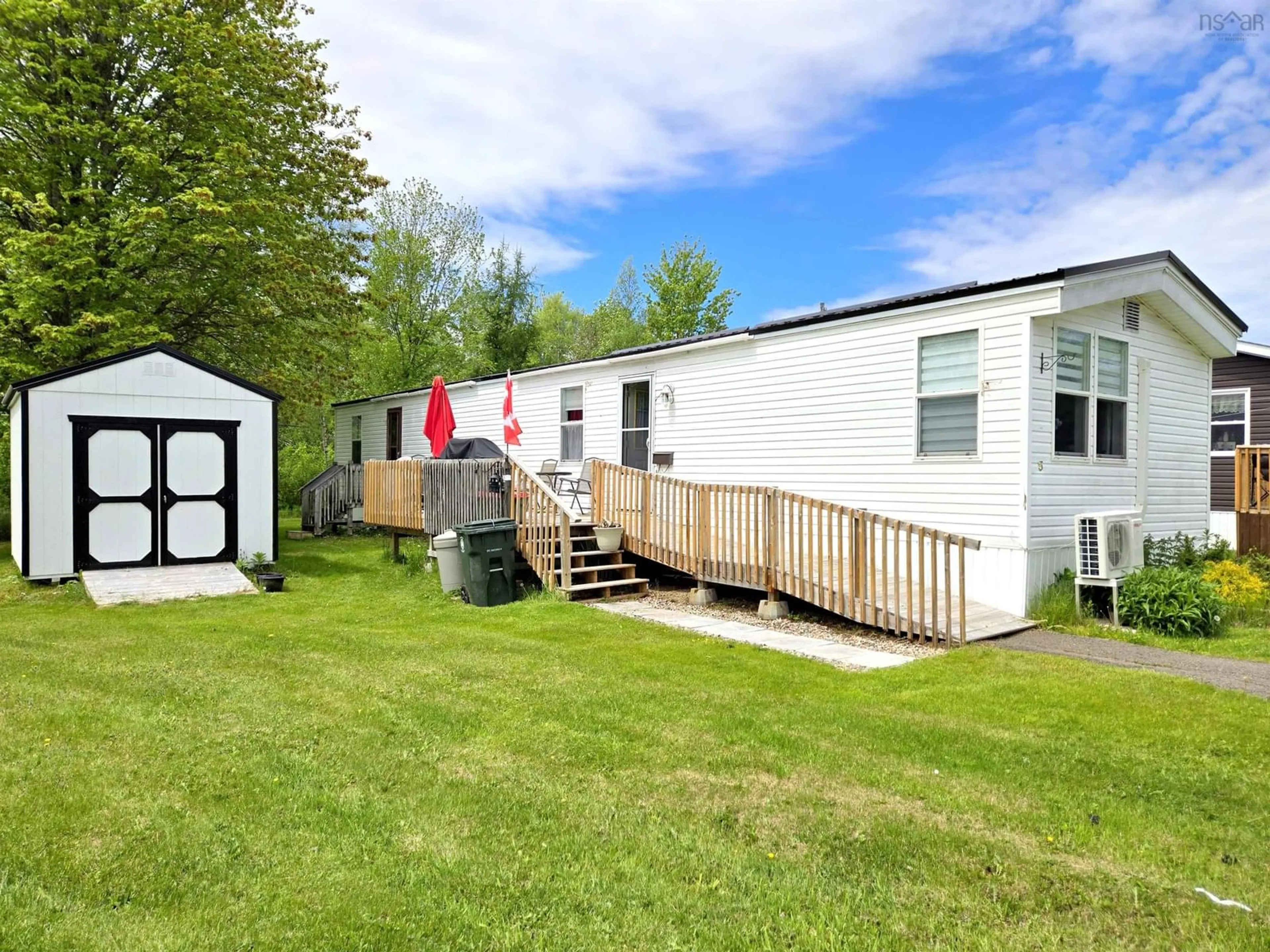 A pic from outside/outdoor area/front of a property/back of a property/a pic from drone, unknown for 5 Birch Crt, Amherst Nova Scotia B4H 4K3