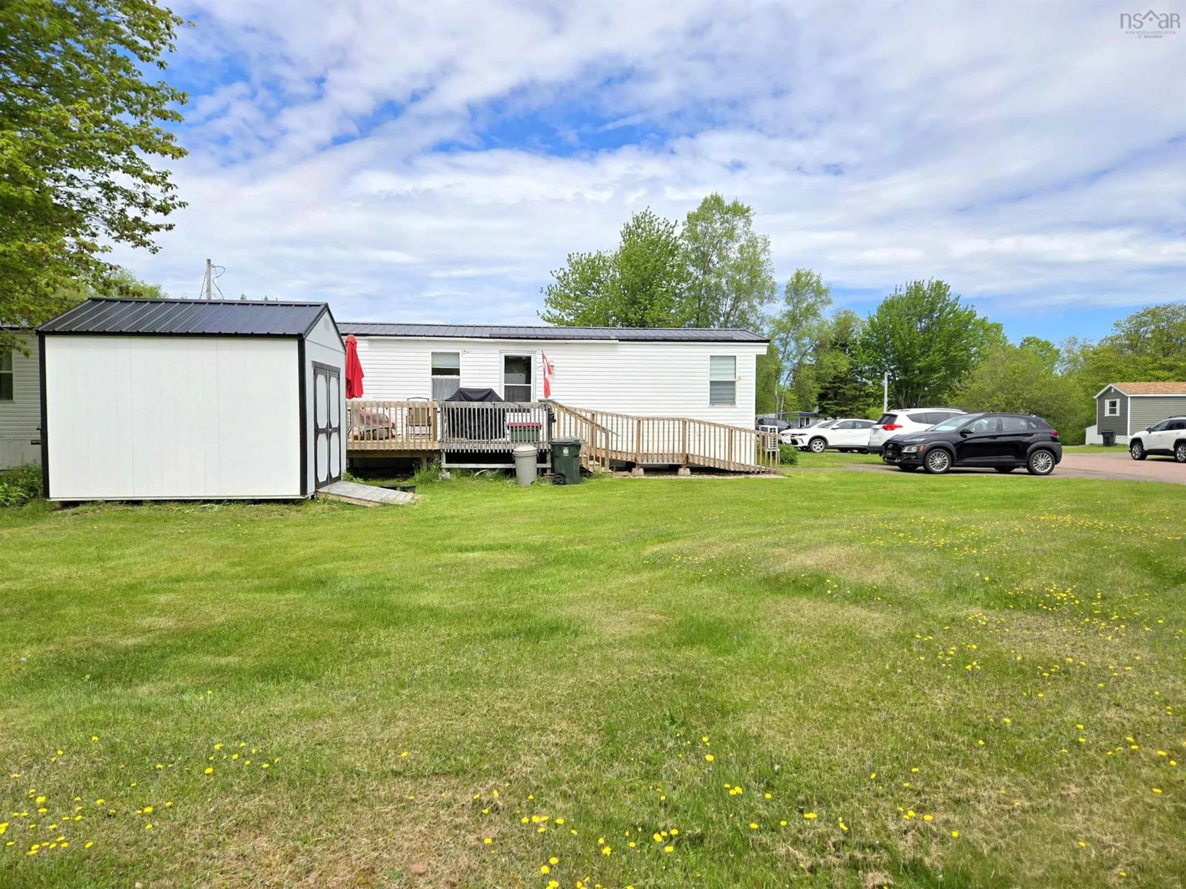 A pic from outside/outdoor area/front of a property/back of a property/a pic from drone, unknown for 5 Birch Crt, Amherst Nova Scotia B4H 4K3