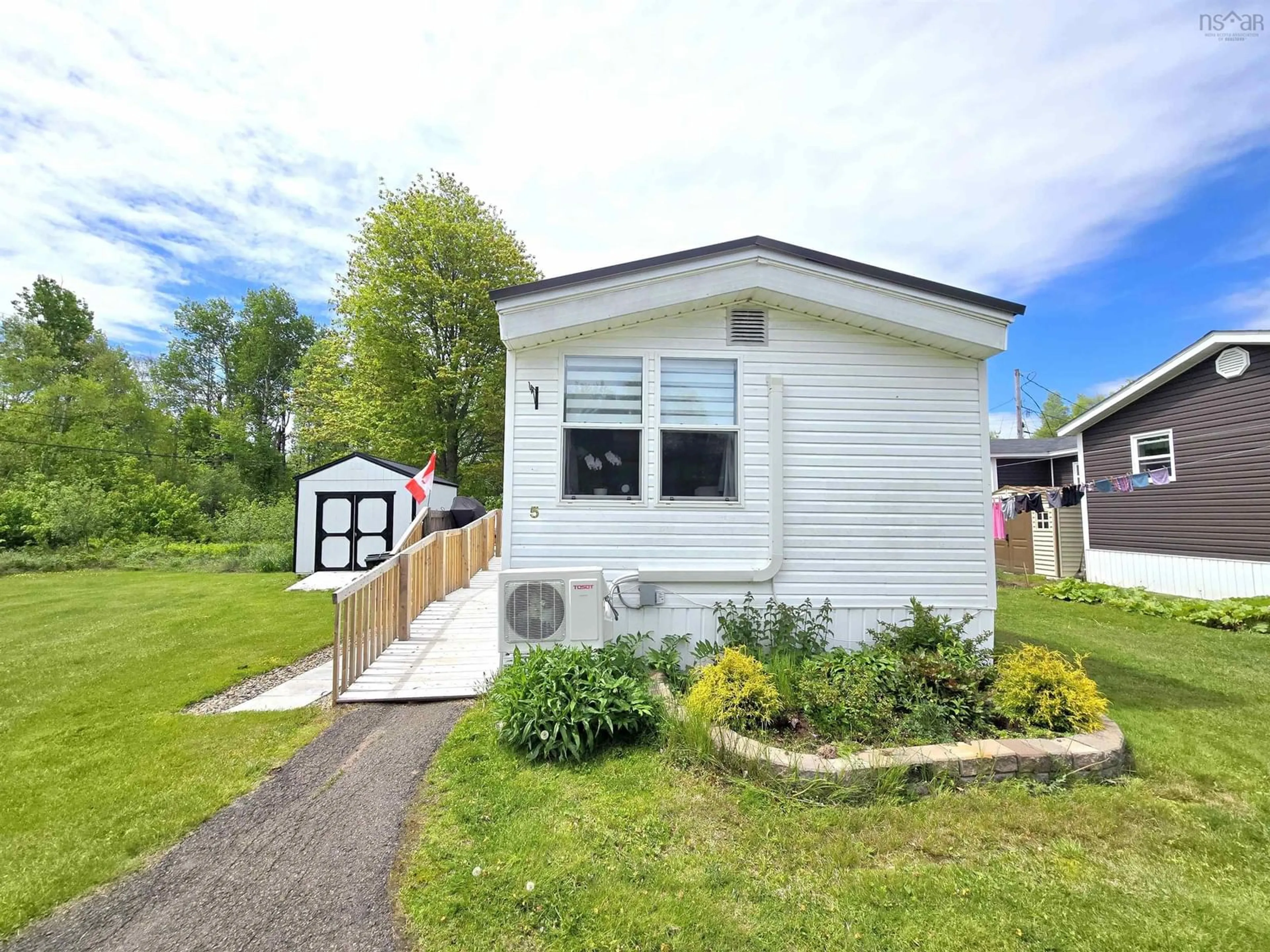 Home with vinyl exterior material, street for 5 Birch Crt, Amherst Nova Scotia B4H 4K3