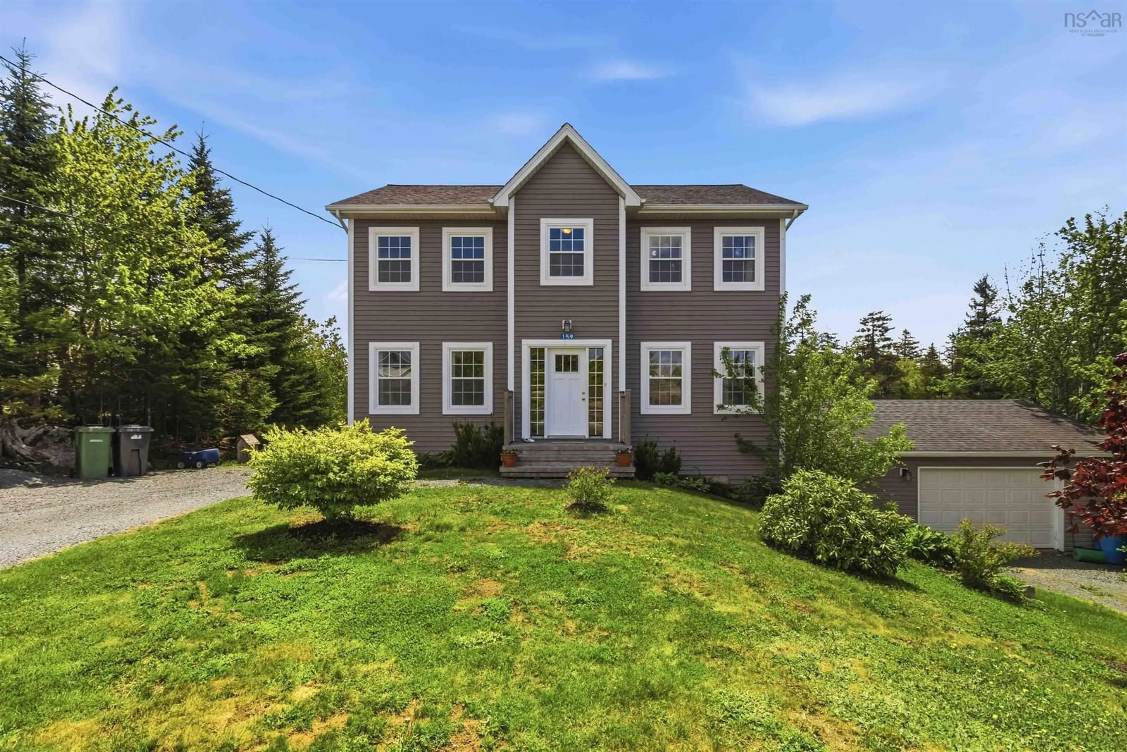 Home with vinyl exterior material, street for 159 Summit Cres, Upper Tantallon Nova Scotia B3Z 1P9