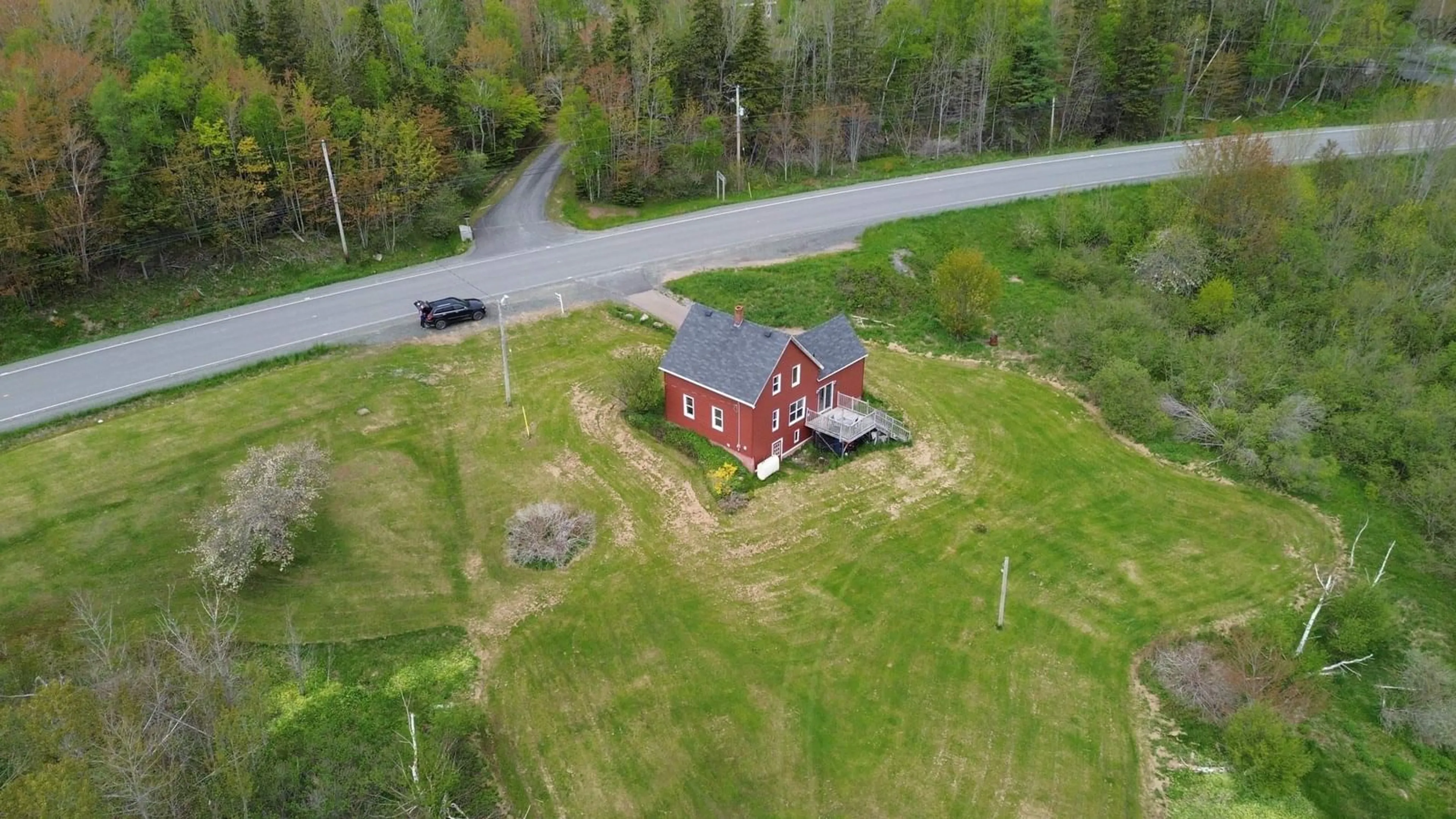 A pic from outside/outdoor area/front of a property/back of a property/a pic from drone, street for 9296 19 Hwy, Dungarry Nova Scotia B0E 2W0