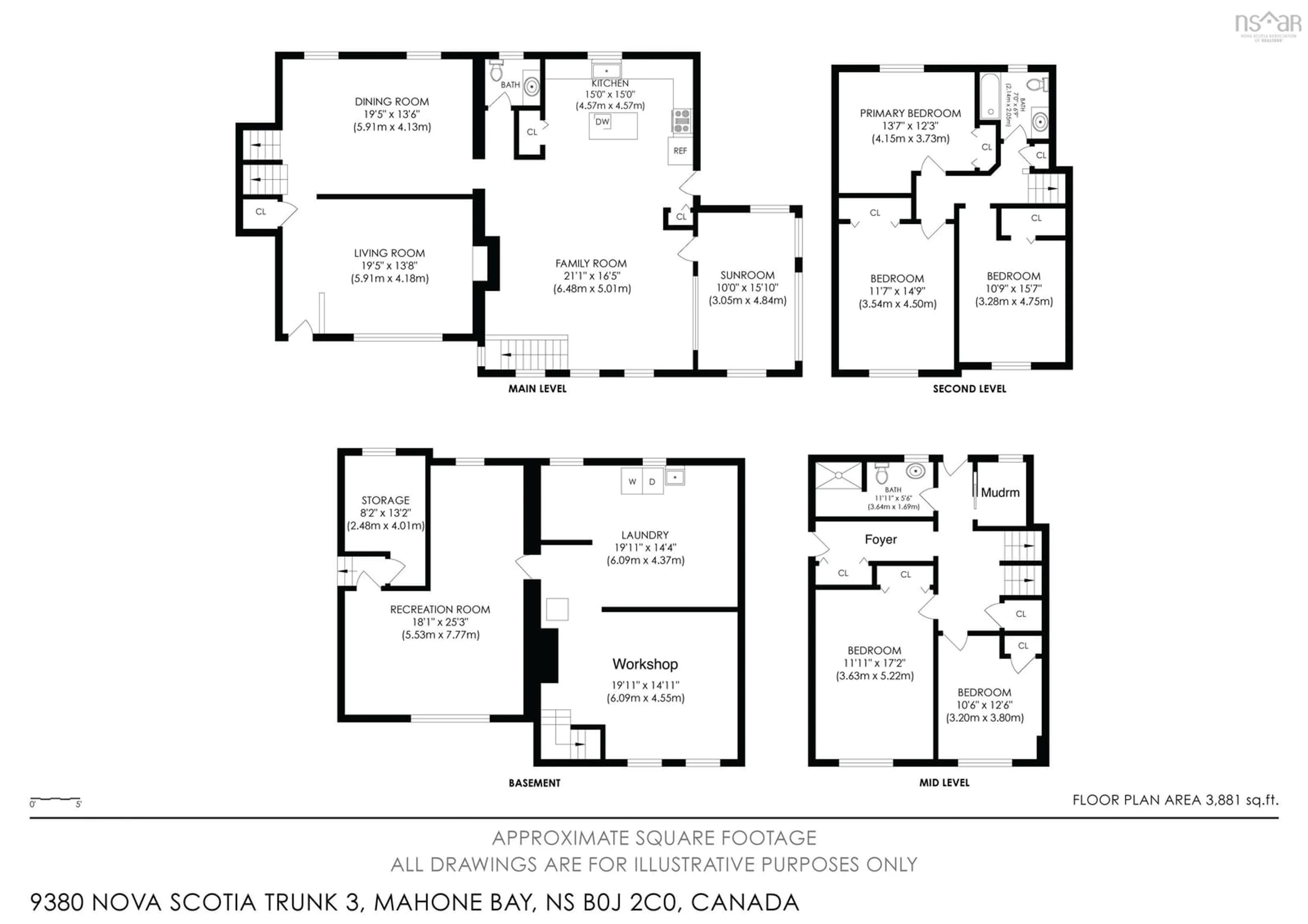 Floor plan for 9380 Highway 3, Maders Cove Nova Scotia B0J 2E0