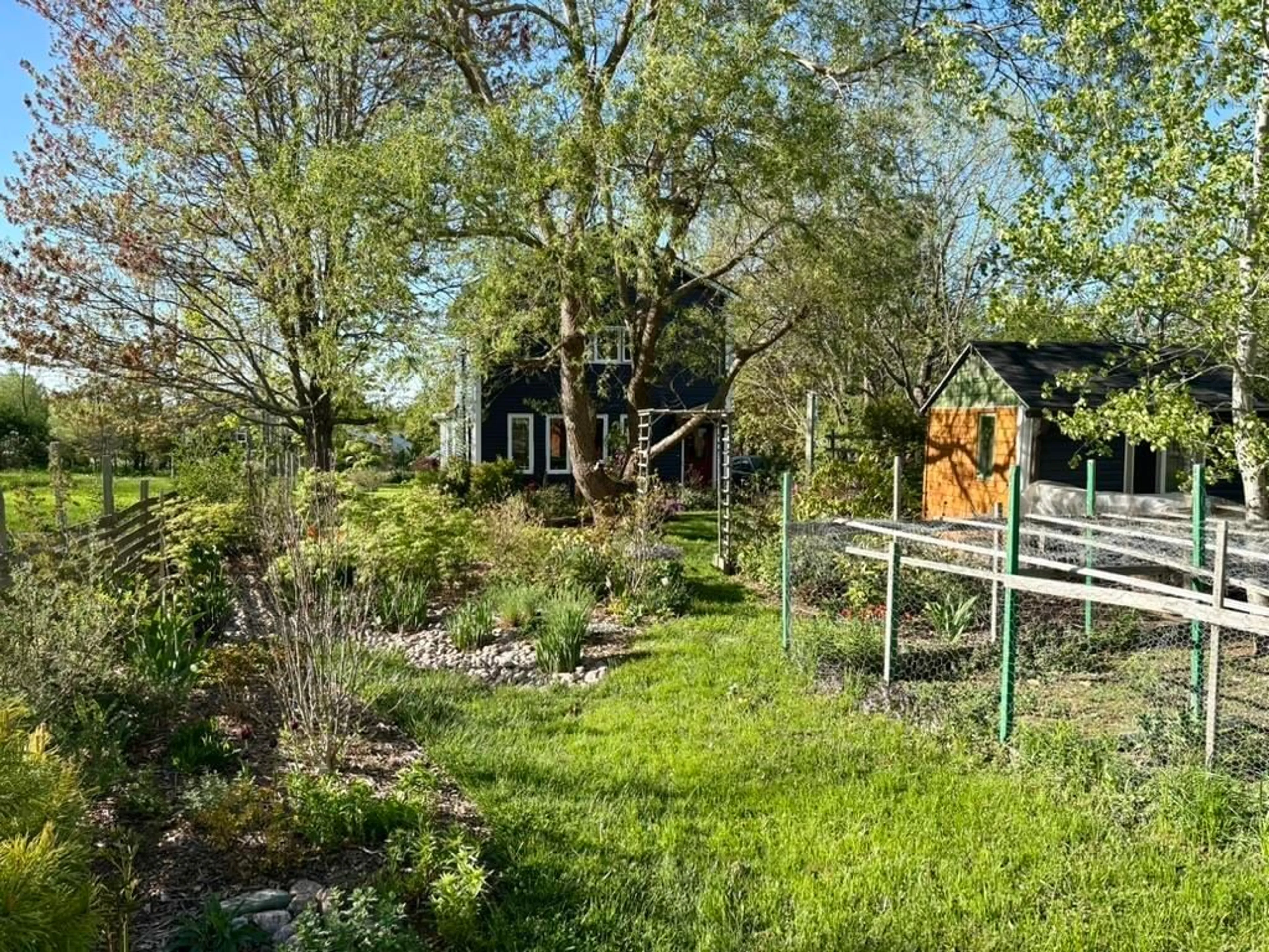 A pic from outside/outdoor area/front of a property/back of a property/a pic from drone, forest/trees view for 1302 Ridge Rd, Wolfville Nova Scotia B4P 0M4