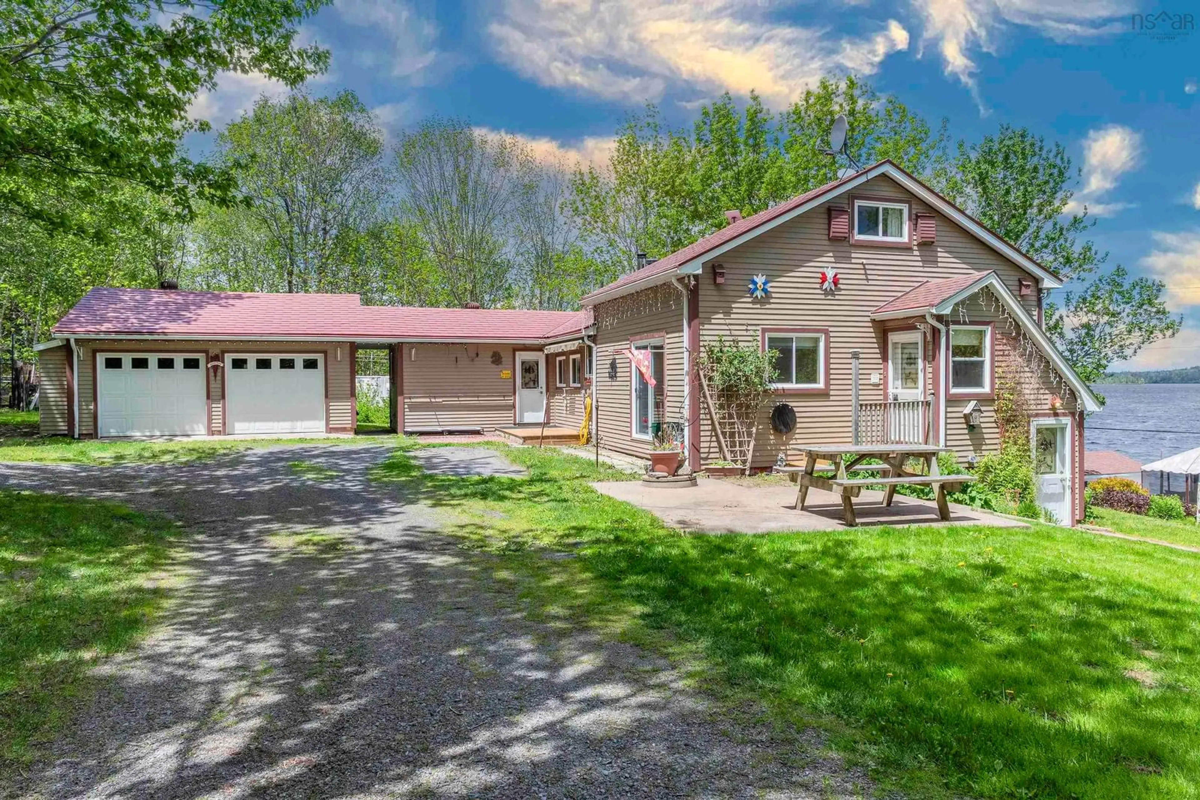 A pic from outside/outdoor area/front of a property/back of a property/a pic from drone, street for 4784 Aylesford Rd, Lake George Nova Scotia B0P 1C0