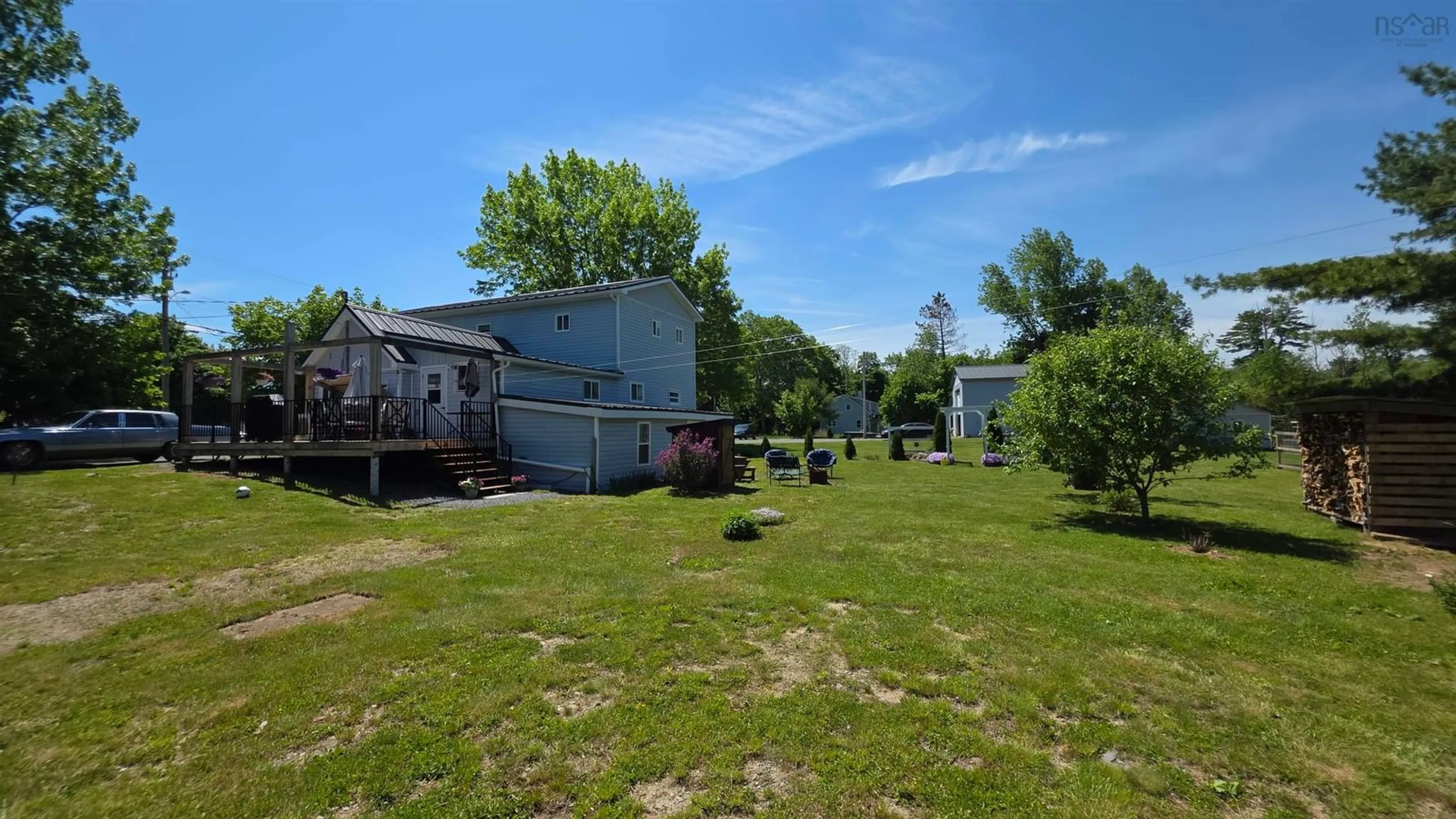 A pic from outside/outdoor area/front of a property/back of a property/a pic from drone, water/lake/river/ocean view for 6148 Highway 208, North Brookfield Nova Scotia B0T 1X0