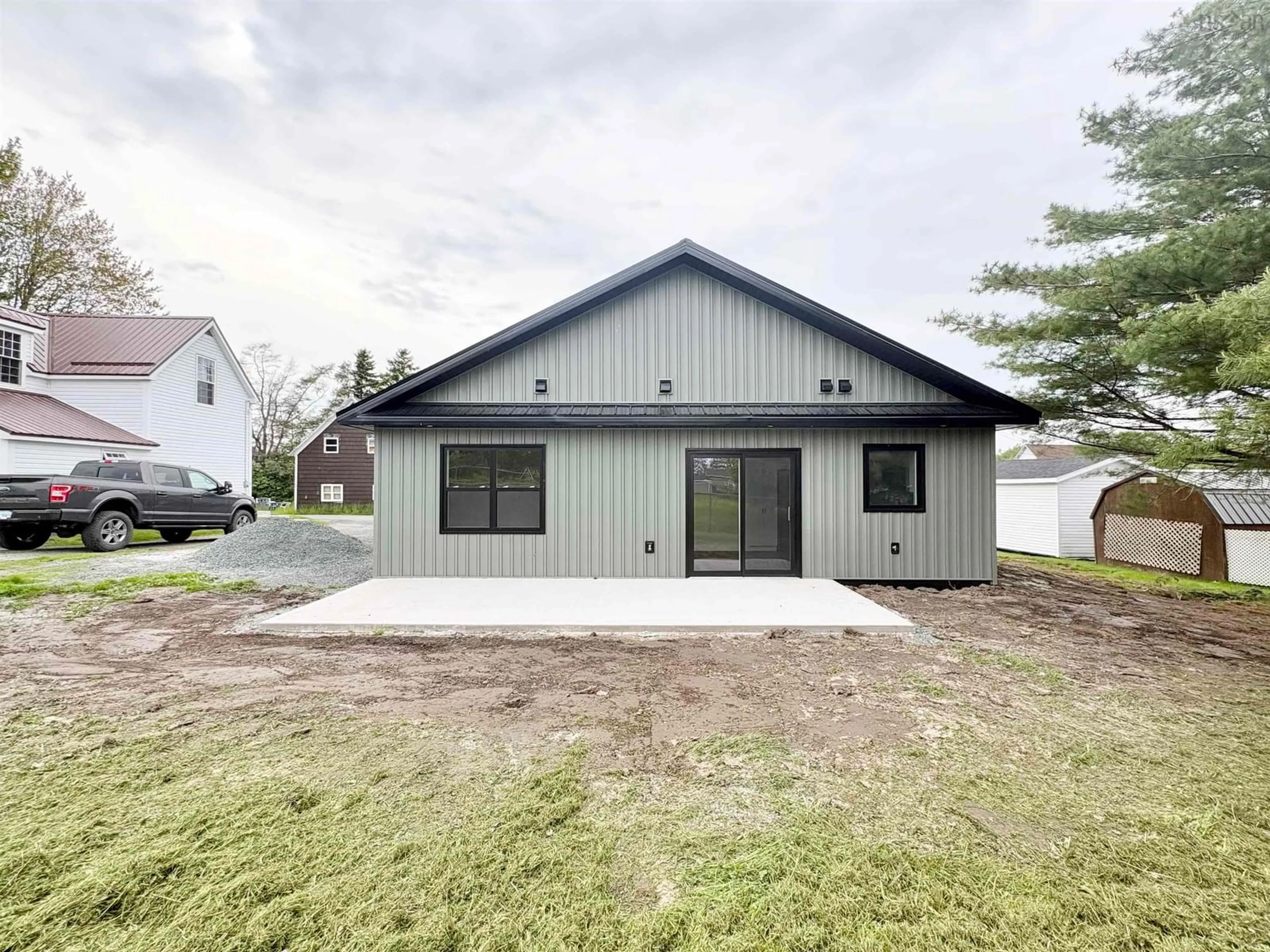 Home with vinyl exterior material, street for 1921 Rundle's Lane, Westville Nova Scotia B0K 2A0