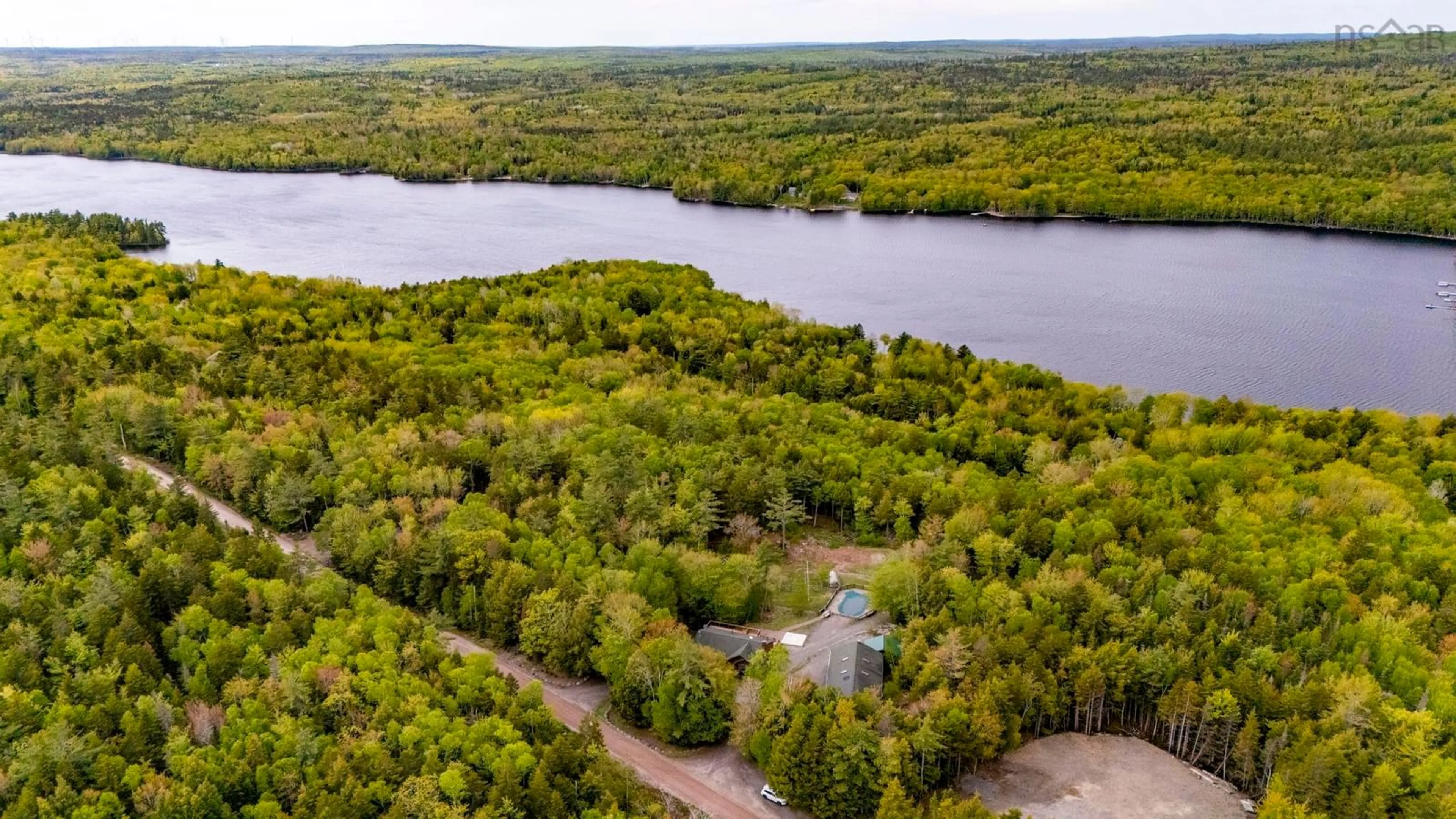 A pic from outside/outdoor area/front of a property/back of a property/a pic from drone, water/lake/river/ocean view for 524 Summit Ridge Rd, Vaughan Nova Scotia B0N 2T0