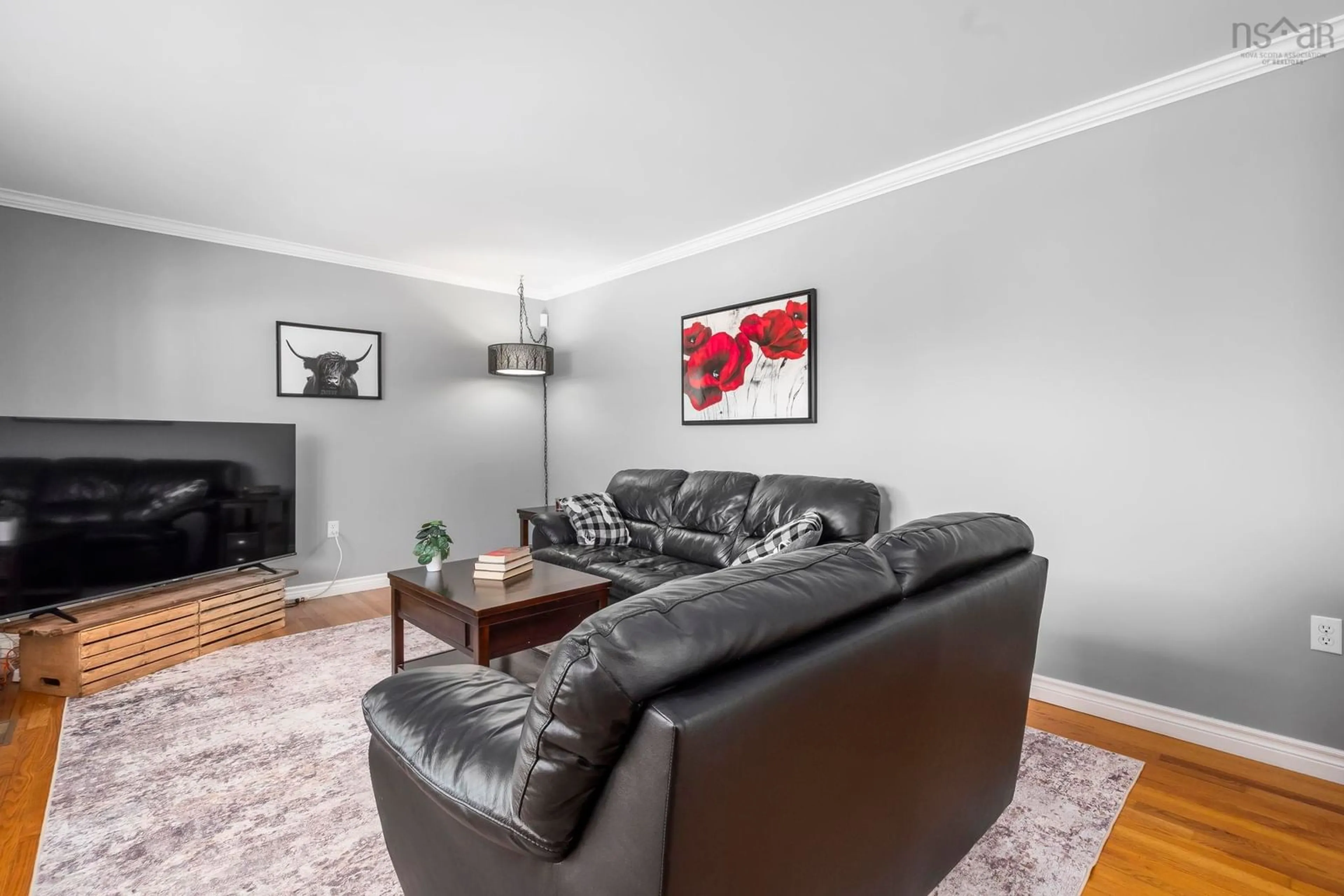 Living room with furniture, wood/laminate floor for 20 White Rd, Enfield Nova Scotia B2T 1L4