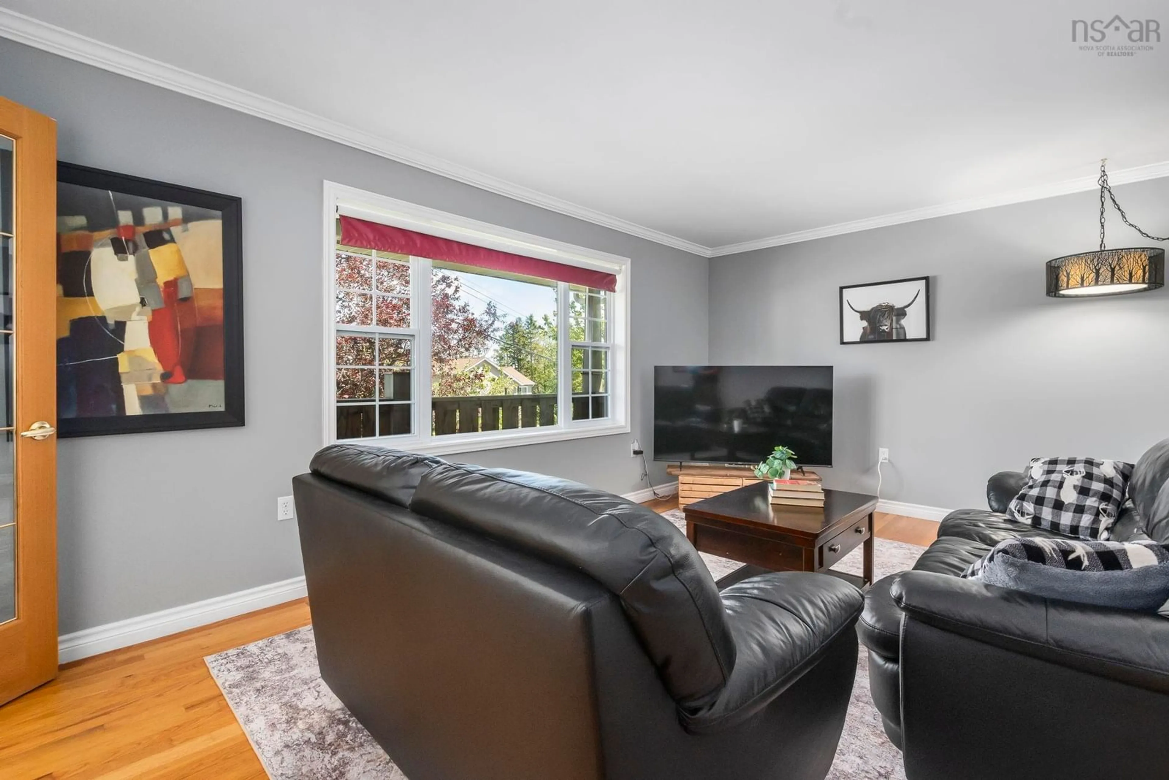 Living room with furniture, wood/laminate floor for 20 White Rd, Enfield Nova Scotia B2T 1L4