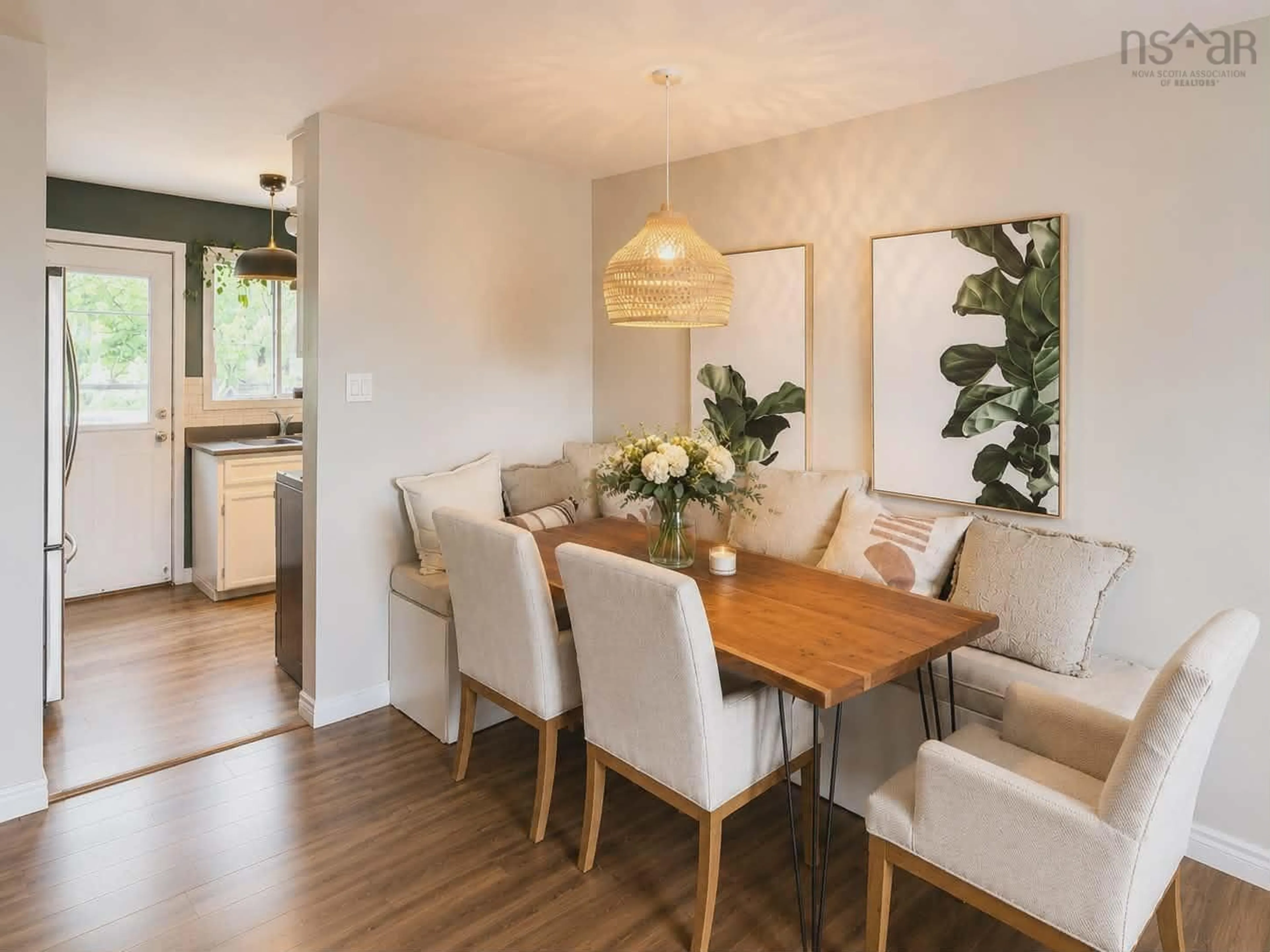 Dining room, wood/laminate floor for 30 Merrimac Dr, Dartmouth Nova Scotia B2W 4P8