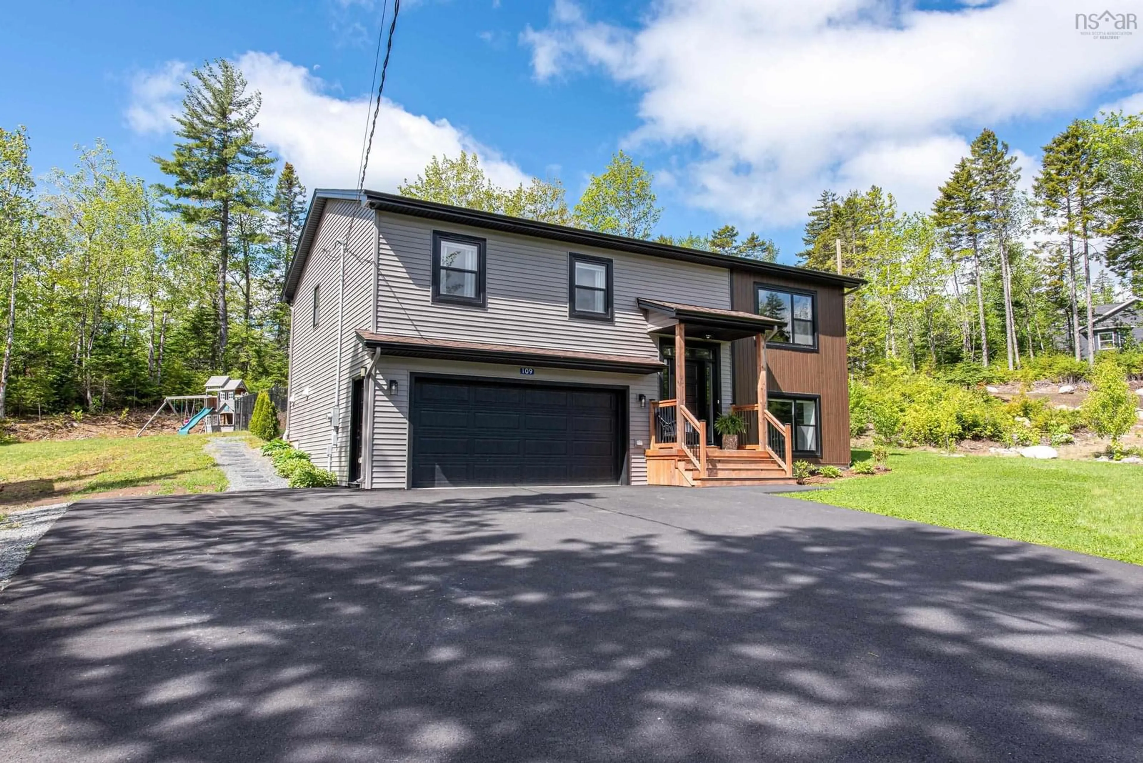 Home with vinyl exterior material, street for 107/109 Bearpaw Dr, Beaver Bank Nova Scotia B4G 0C3
