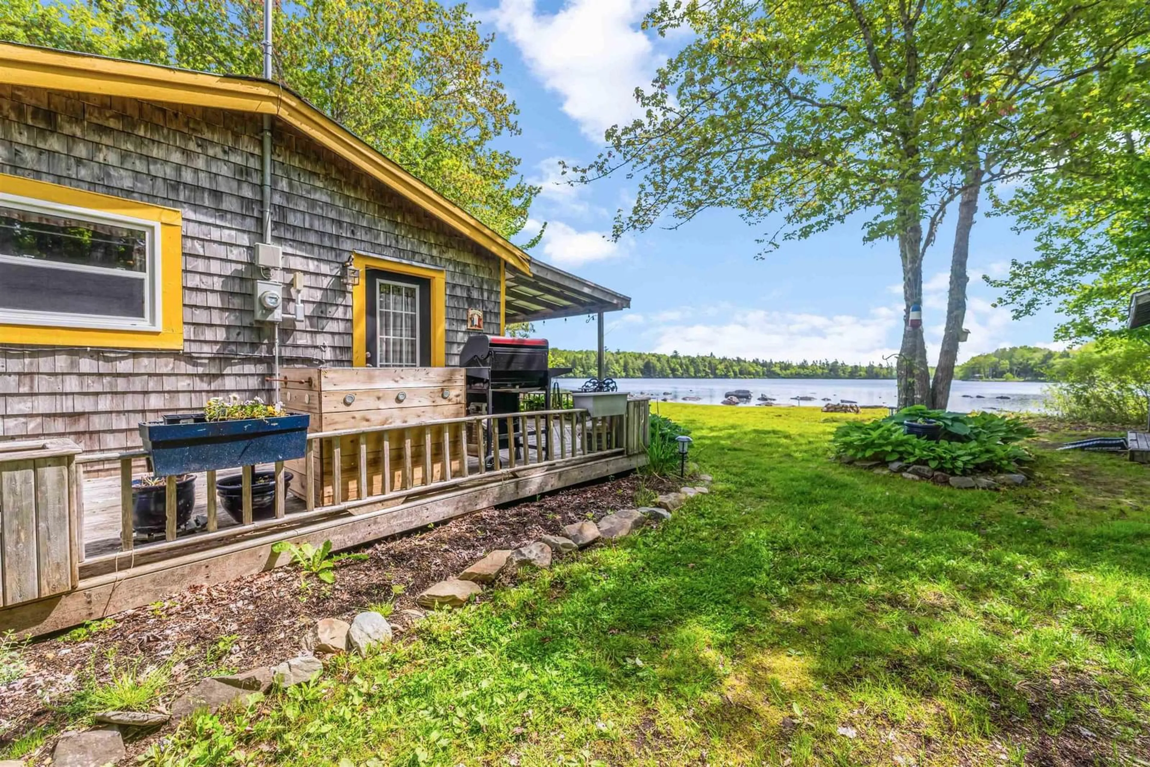 Patio, water/lake/river/ocean view for 78 Amero Lake Dr, Doucetteville Nova Scotia B0W 1H0