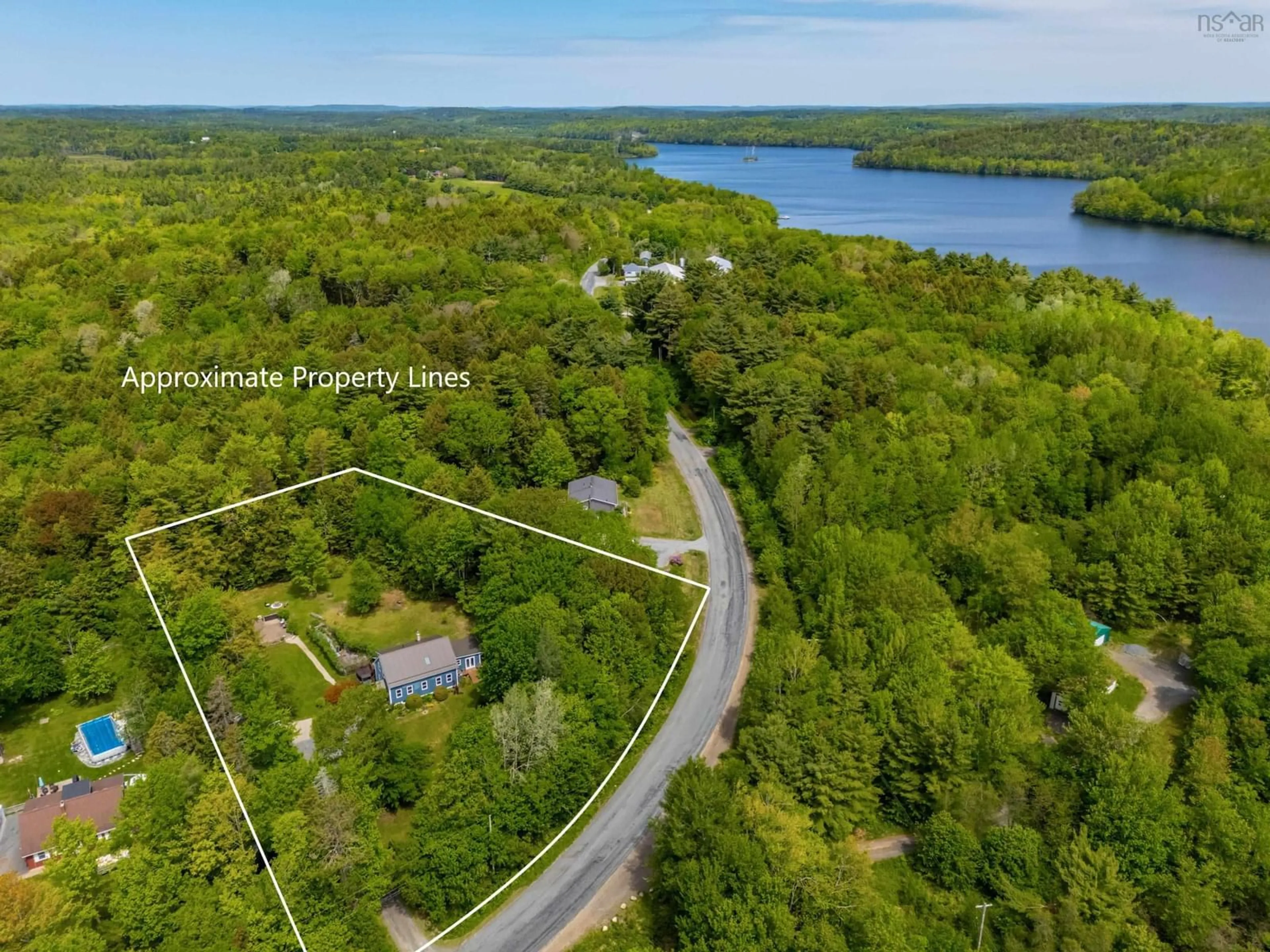 A pic from outside/outdoor area/front of a property/back of a property/a pic from drone, water/lake/river/ocean view for 221 Naugler Rd, Pine Grove Nova Scotia B4V 8C9