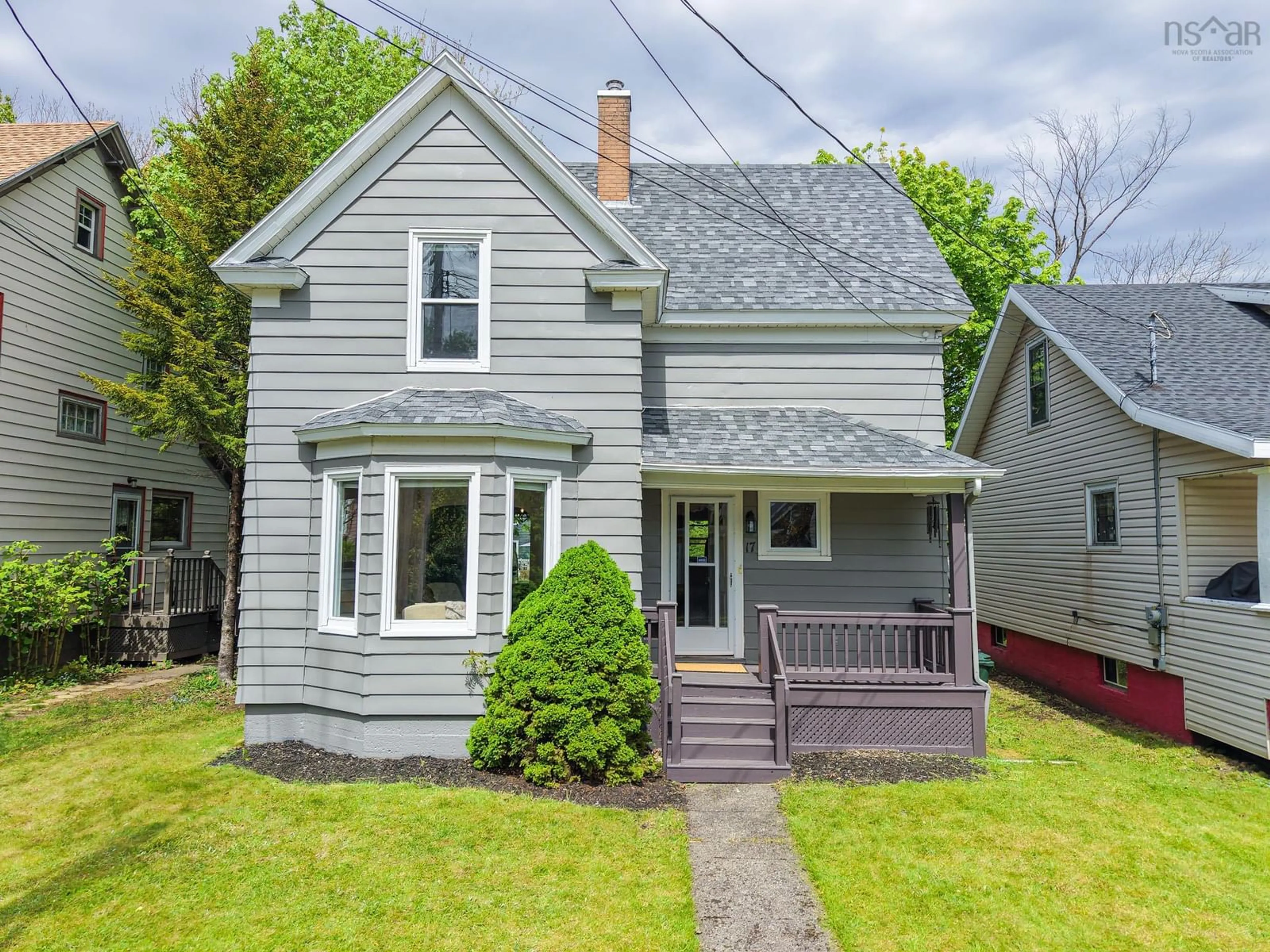 Home with vinyl exterior material, street for 17 St Peters Rd, Sydney Nova Scotia B1P 4P2