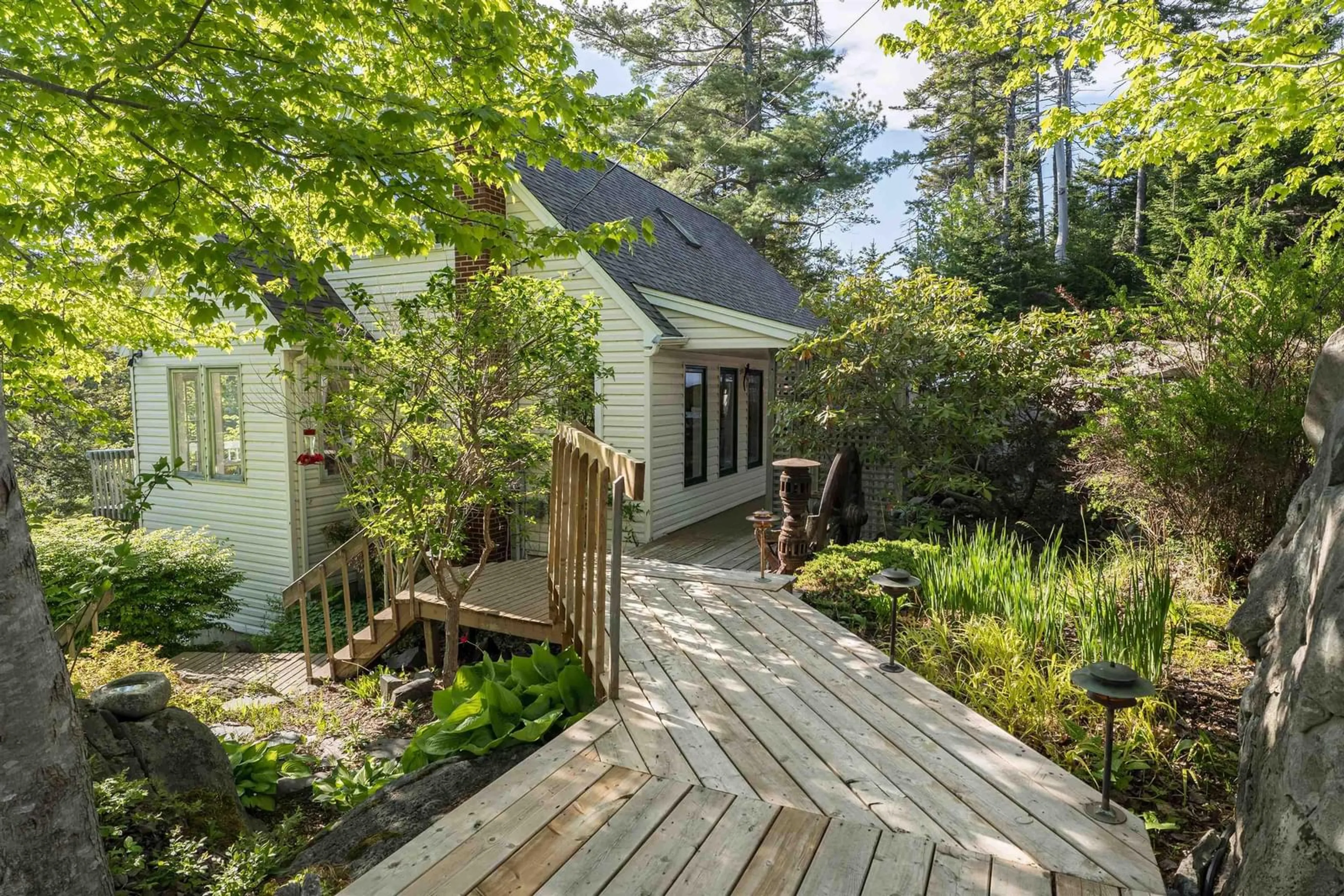 Patio, forest/trees view for 10 Riverfront Crt, Mineville Nova Scotia B2Z 1K2