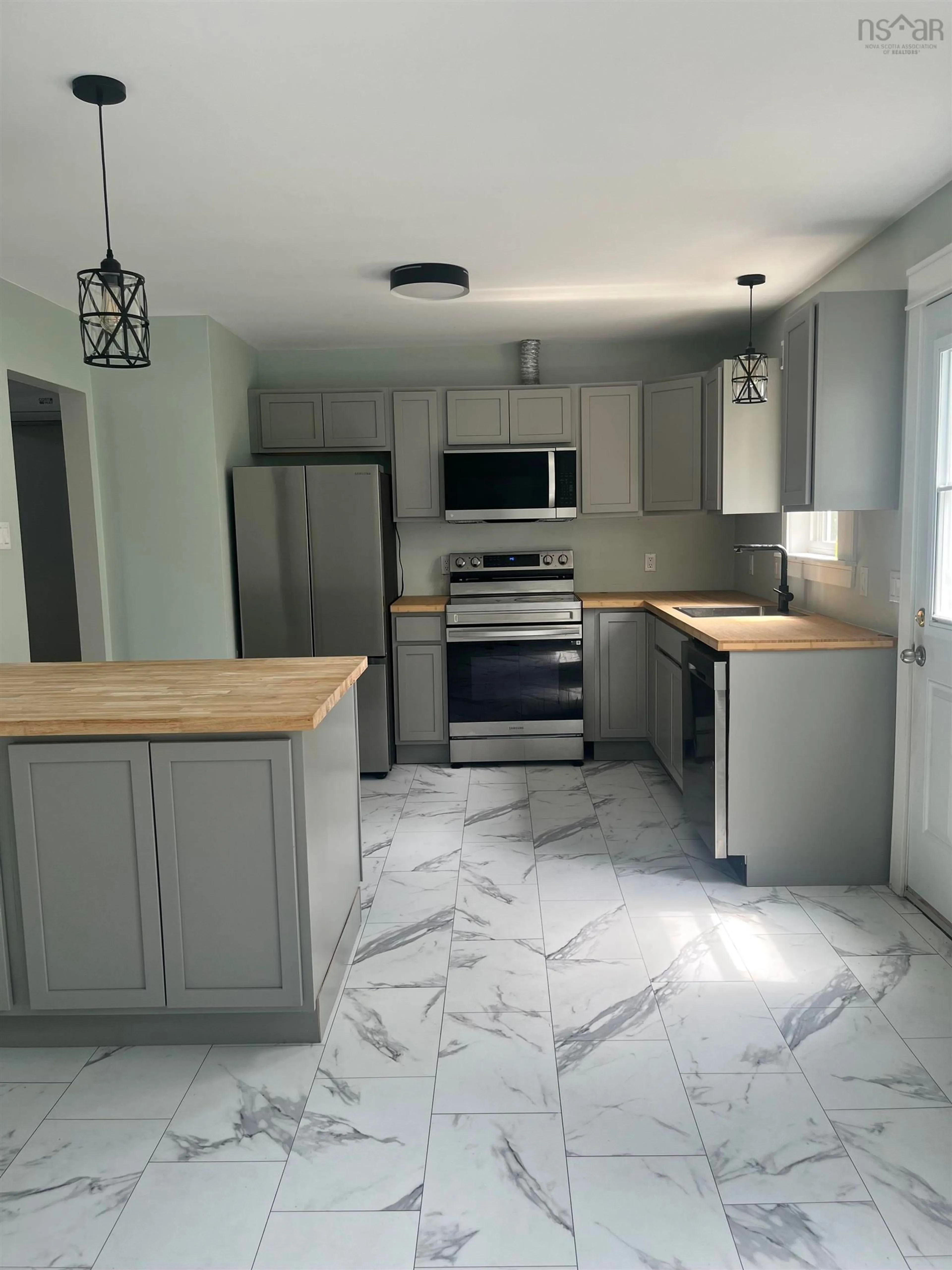 Open concept kitchen, ceramic/tile floor for Spencer Ave #2, Halifax Nova Scotia B3R 1S6
