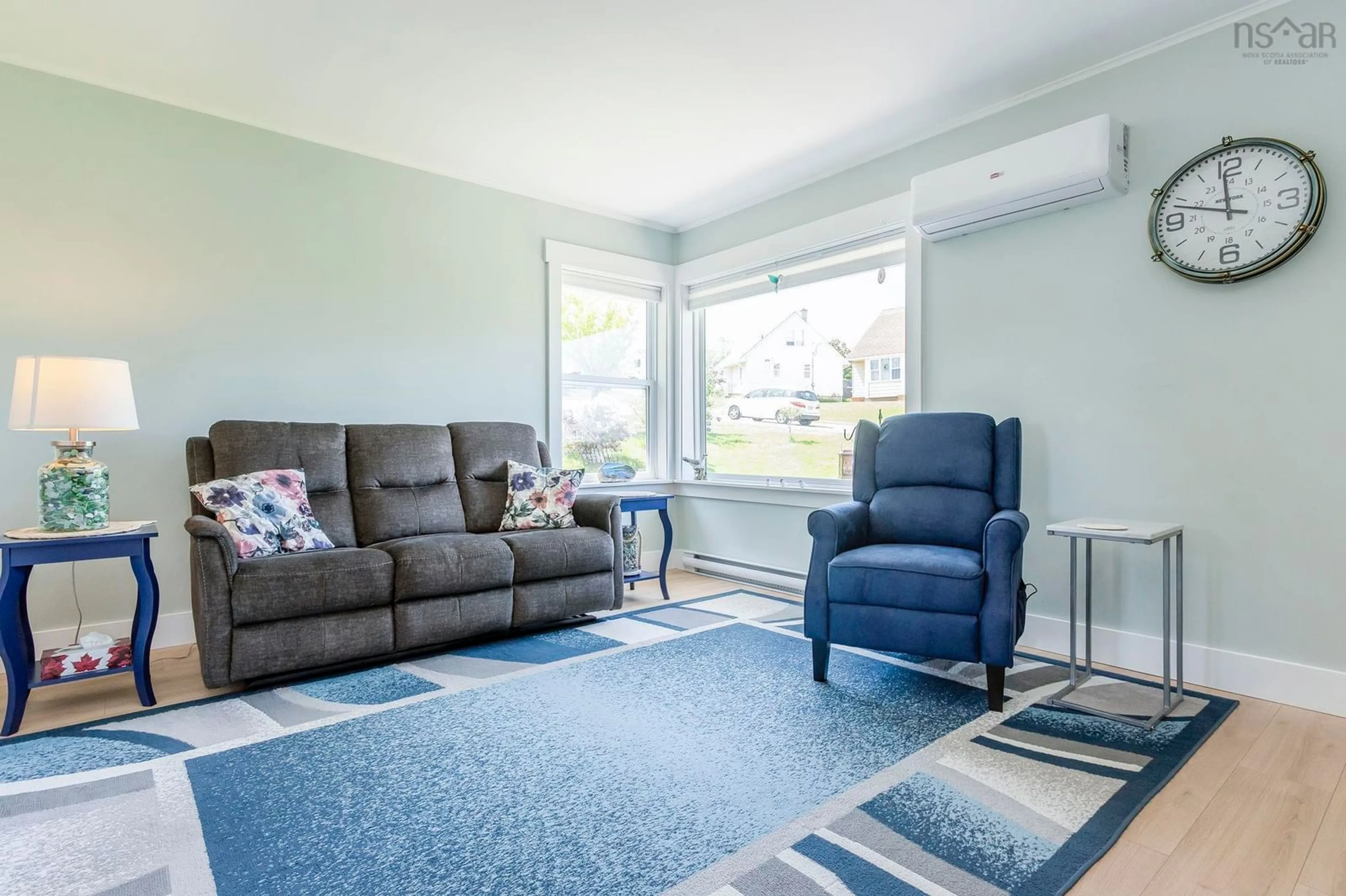 Living room with furniture, carpet floor for 172 Spritsail Rd, Cornwallis Nova Scotia B0S 1H0