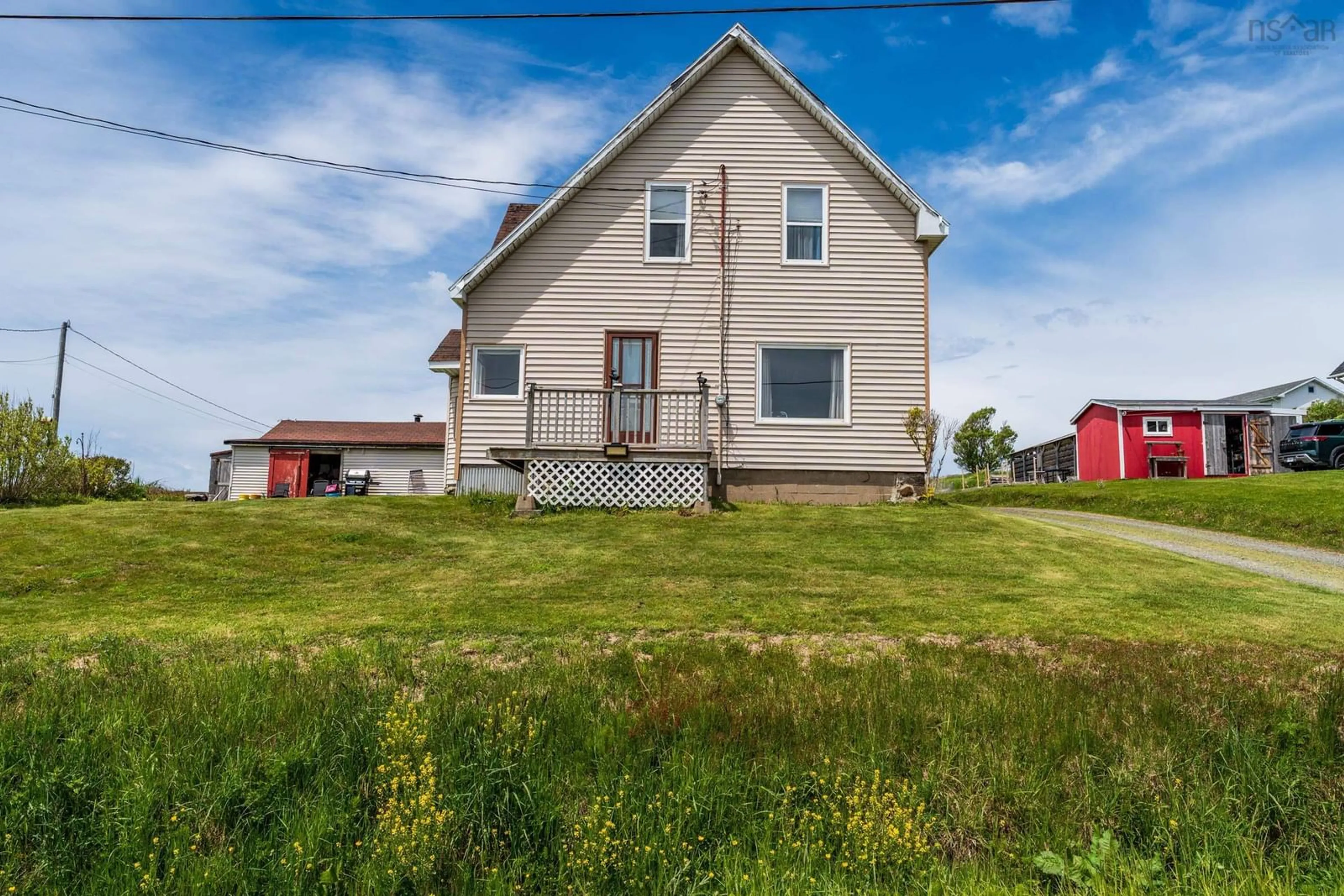 A pic from outside/outdoor area/front of a property/back of a property/a pic from drone, building for 496 Cape St. Mary Rd, Cape St Marys Nova Scotia B5A 5B4