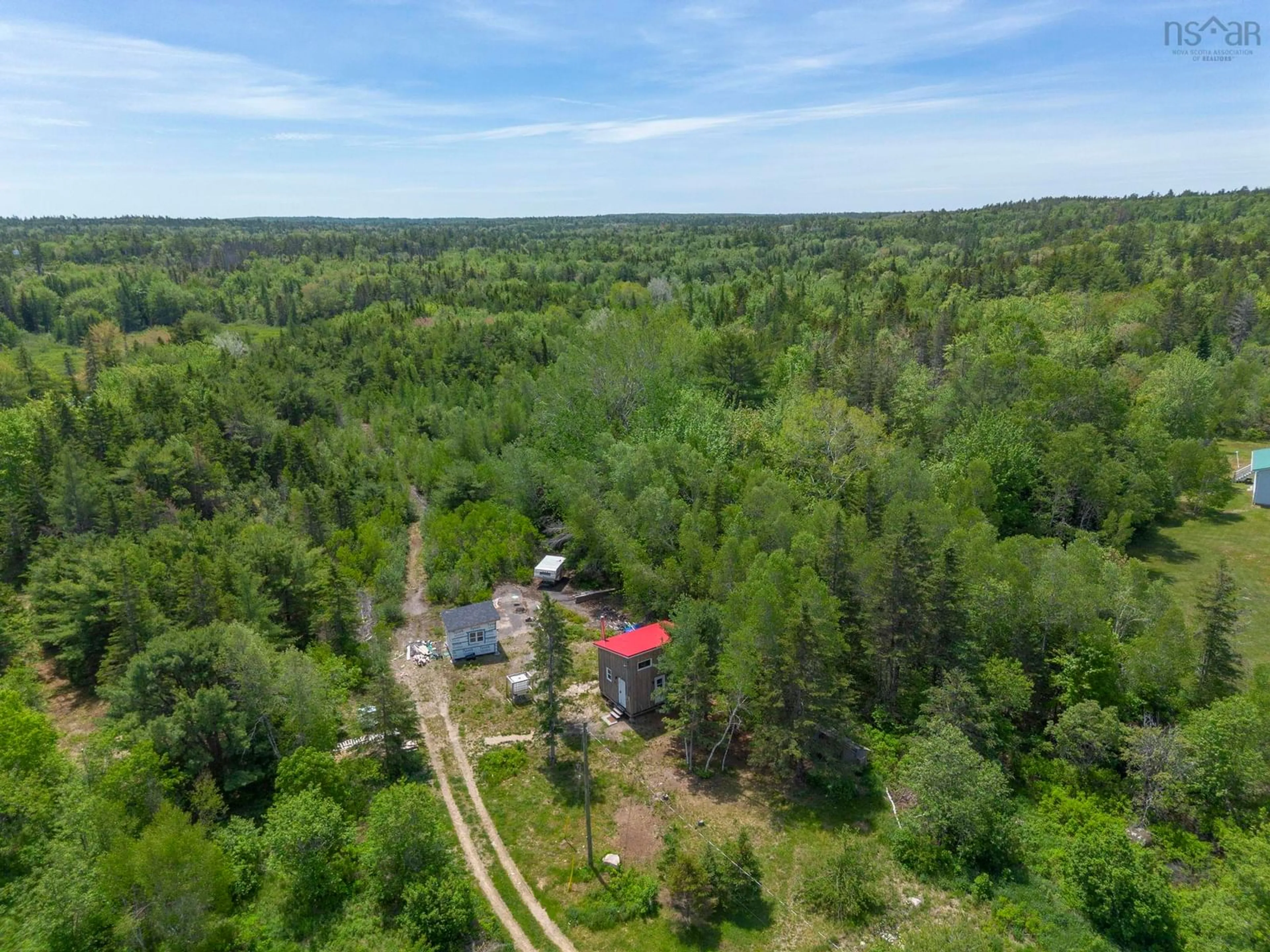 A pic from outside/outdoor area/front of a property/back of a property/a pic from drone, forest/trees view for Tom Wallace Rd #11, Morganville Nova Scotia B0S 1B0