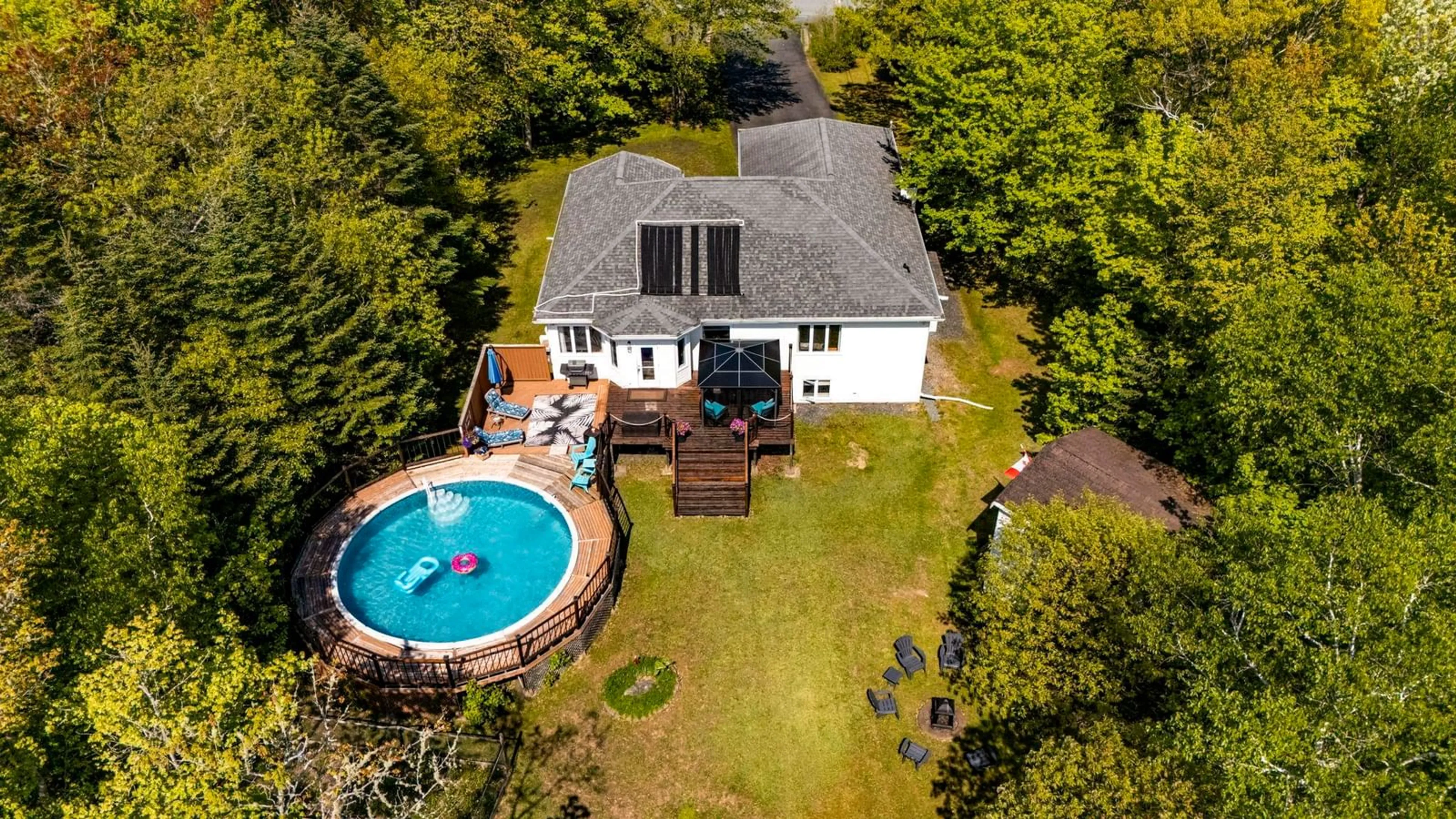 A pic from outside/outdoor area/front of a property/back of a property/a pic from drone, water/lake/river/ocean view for 56 Bristol Ave, Stillwater Lake Nova Scotia B3Z 1G7