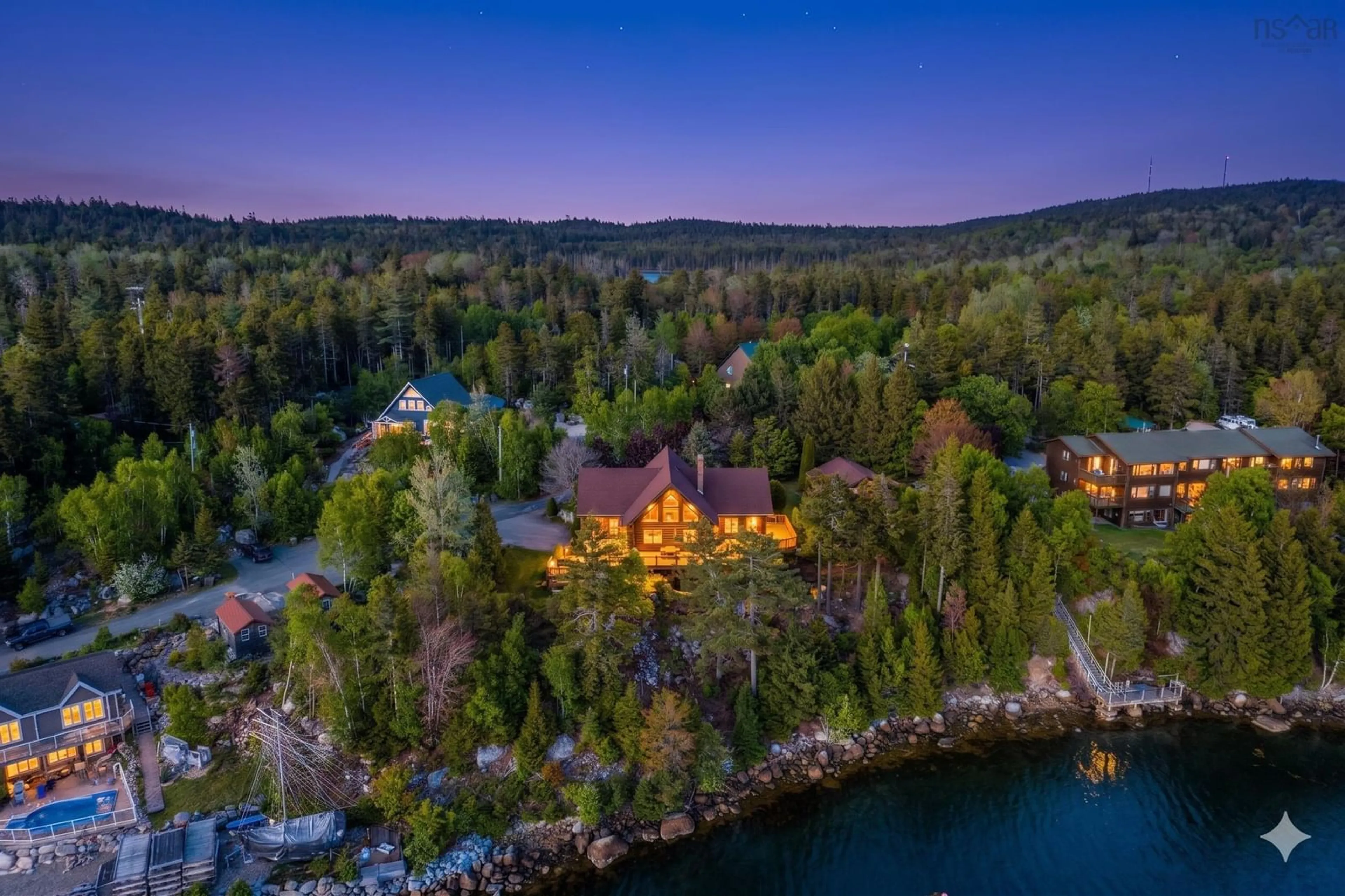 A pic from outside/outdoor area/front of a property/back of a property/a pic from drone, water/lake/river/ocean view for 33 Ocean Marina Dr, Deep Cove Nova Scotia B0J 1T0
