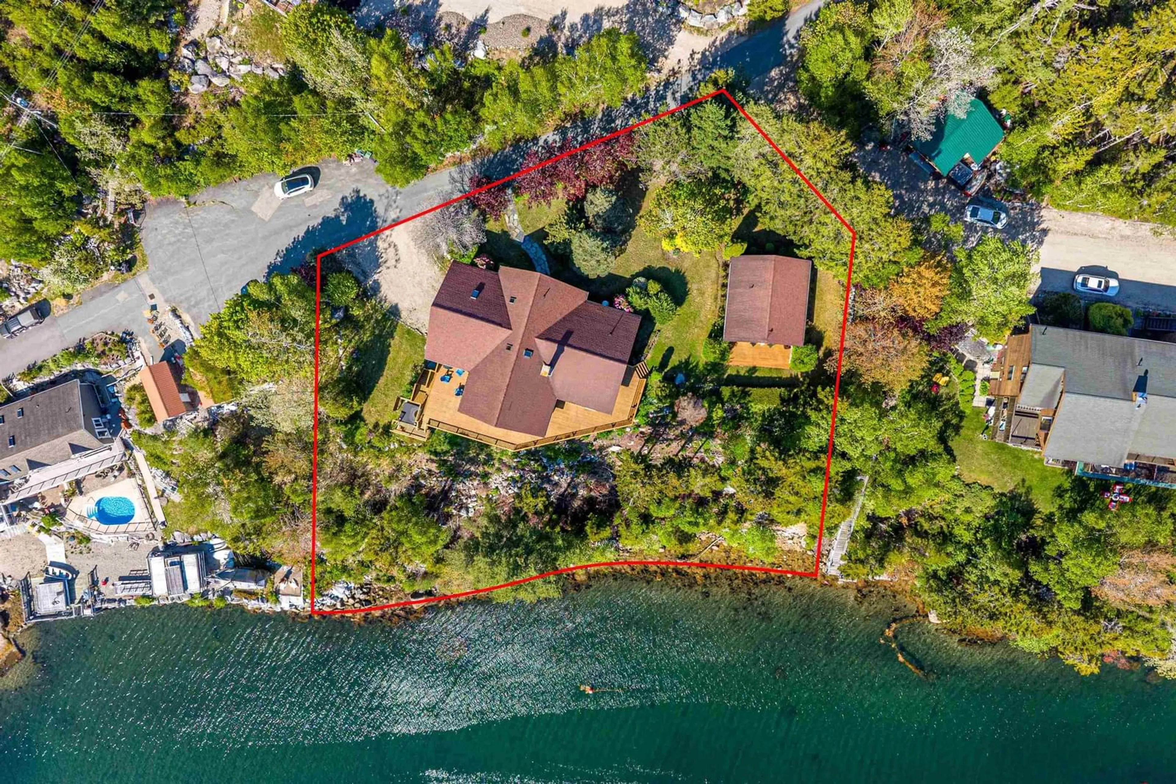 A pic from outside/outdoor area/front of a property/back of a property/a pic from drone, water/lake/river/ocean view for 33 Ocean Marina Dr, Deep Cove Nova Scotia B0J 1T0