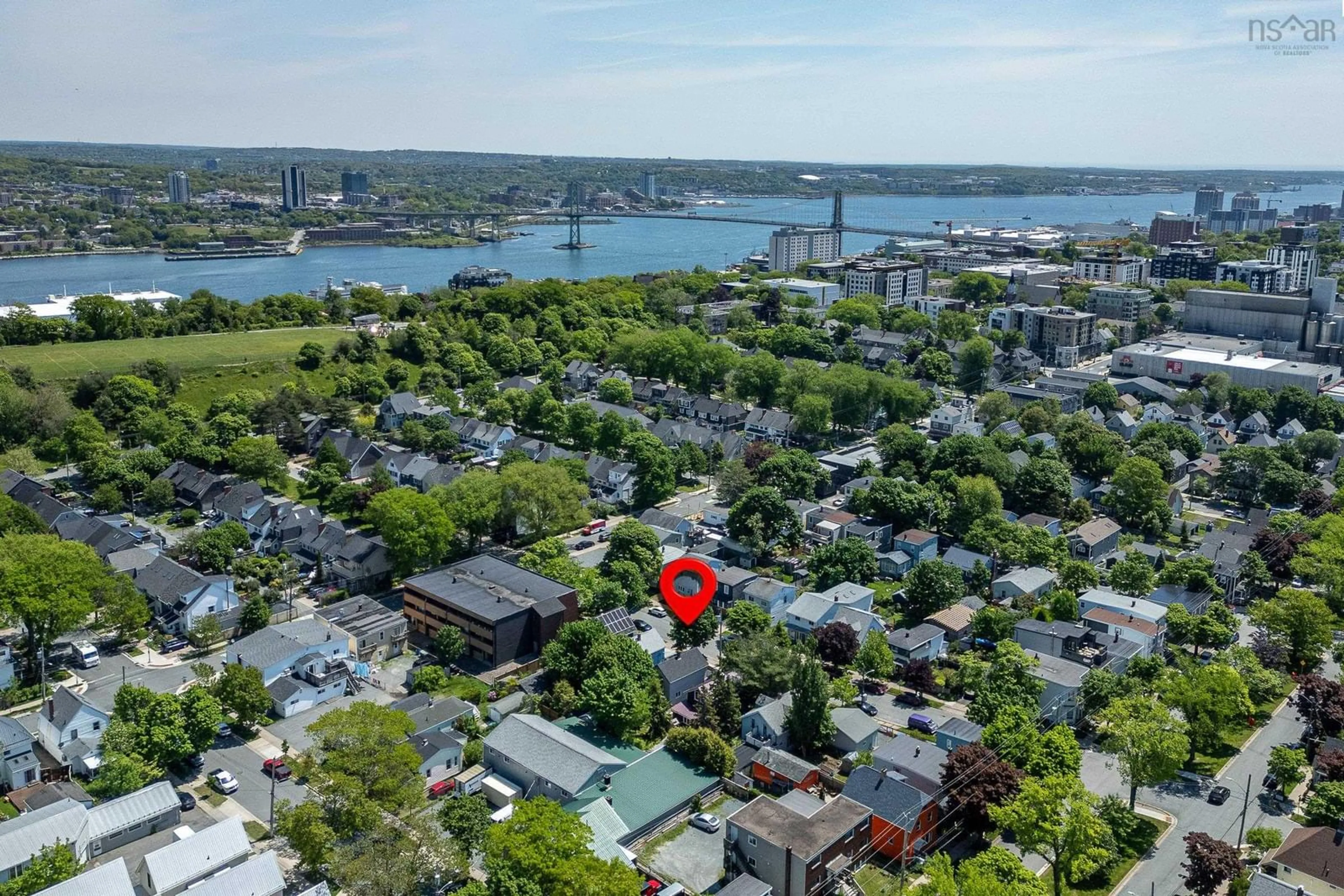 A pic from outside/outdoor area/front of a property/back of a property/a pic from drone, water/lake/river/ocean view for 5667 Stairs St, Halifax Nova Scotia B3K 2E1