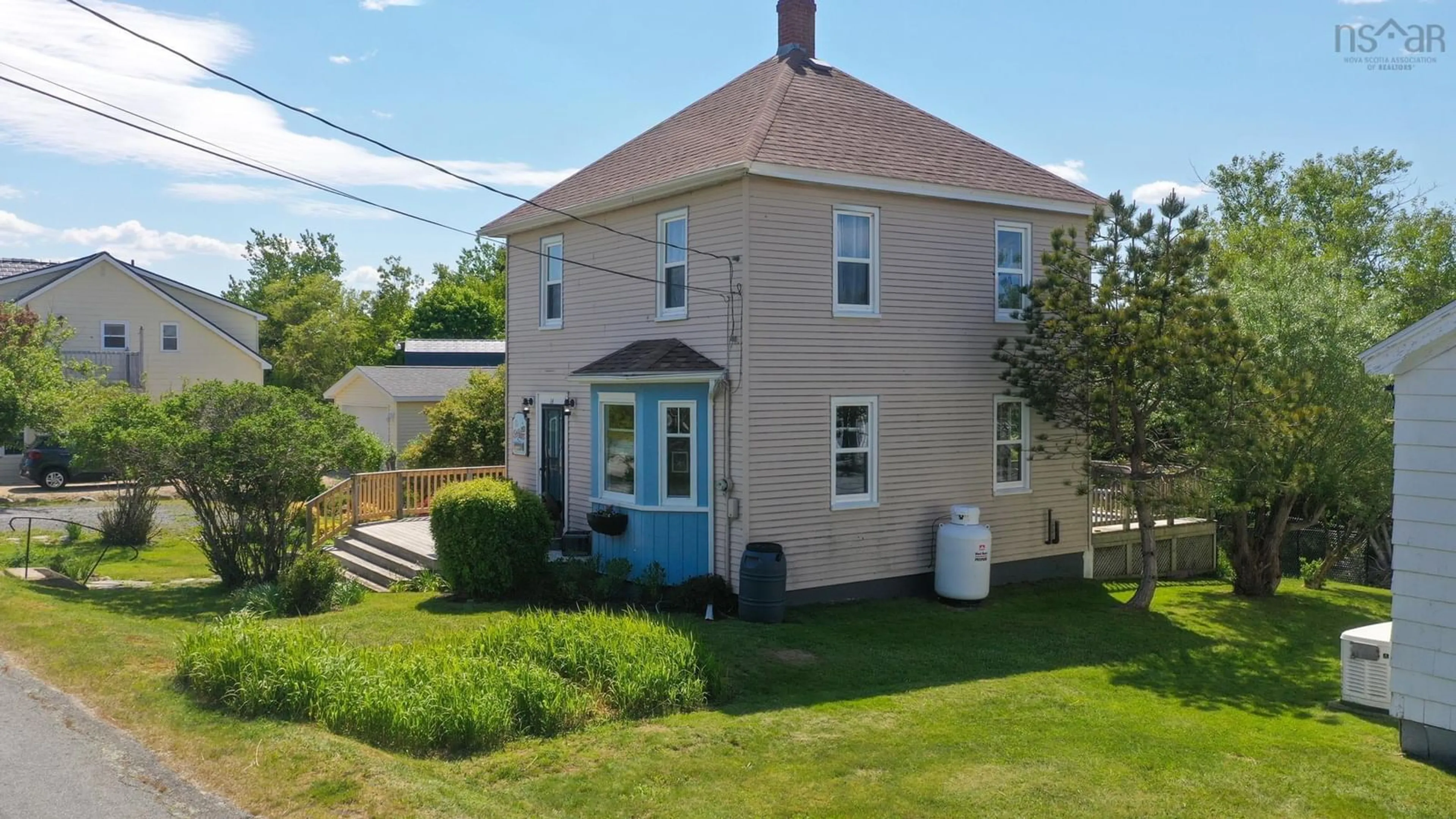 A pic from outside/outdoor area/front of a property/back of a property/a pic from drone, building for 14 The Lane, Blue Rocks Nova Scotia B0J 2C0