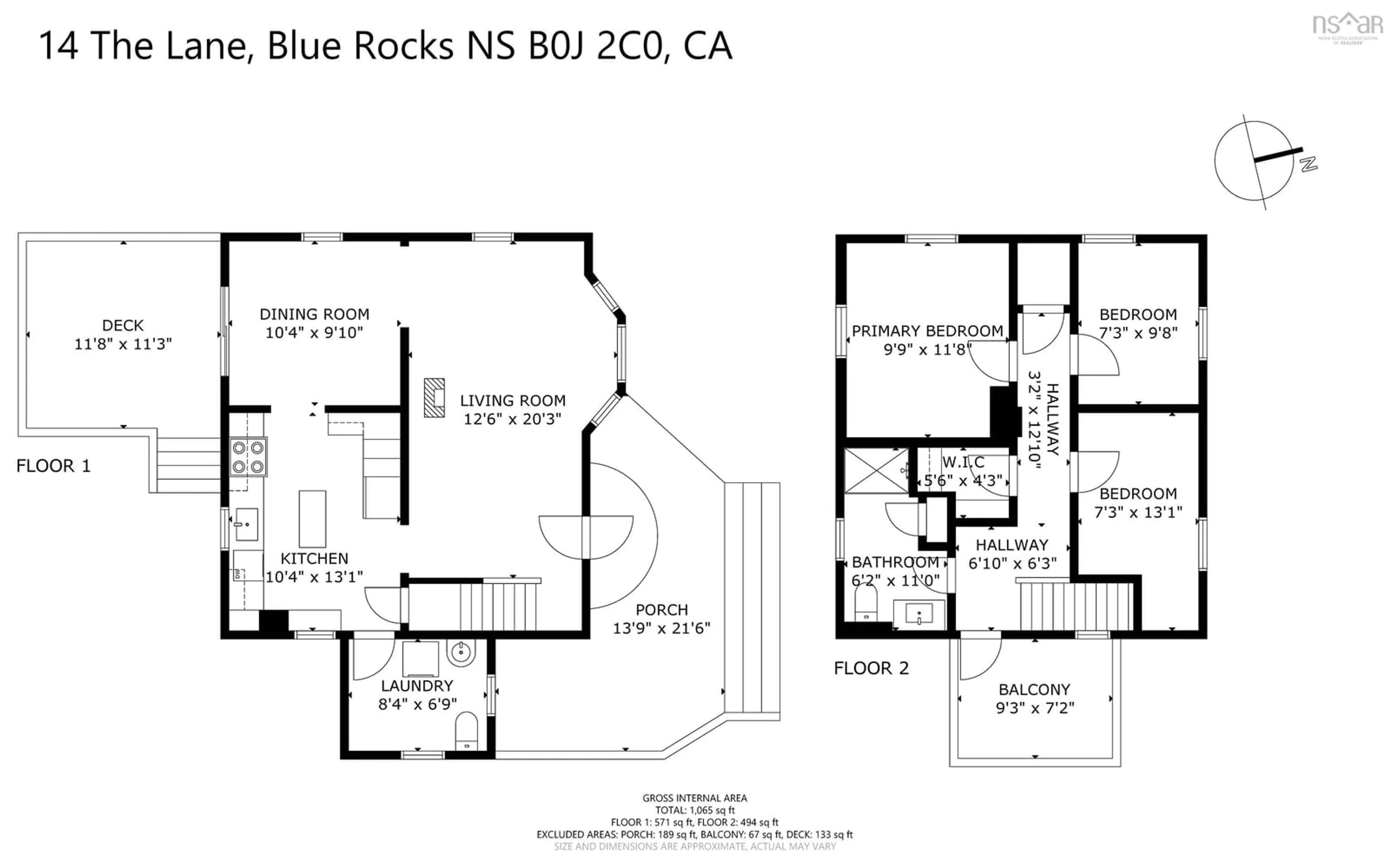 Floor plan for 14 The Lane, Blue Rocks Nova Scotia B0J 2C0