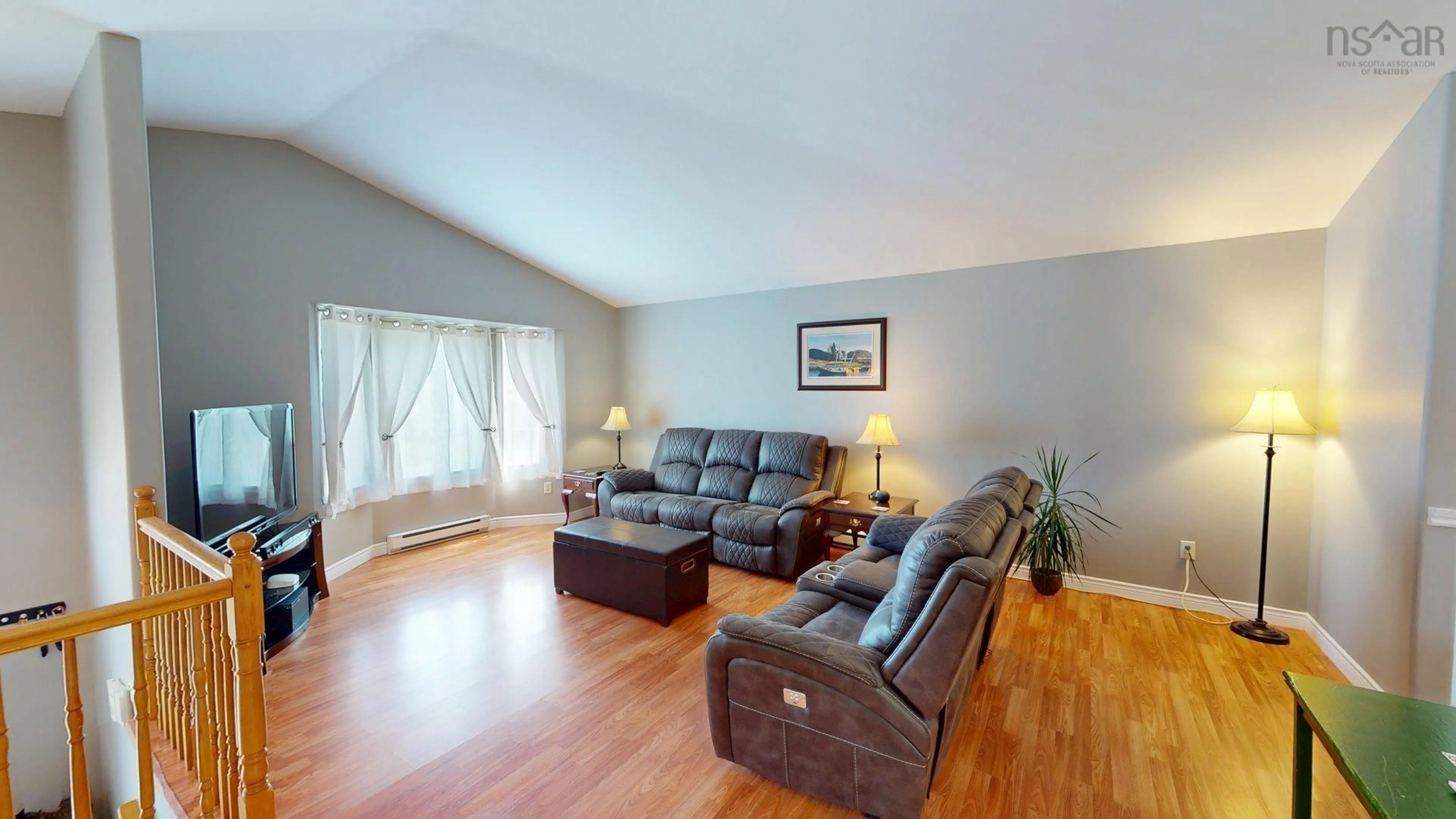 Living room with furniture, wood/laminate floor for 54 Serop Crescent, Eastern Passage Nova Scotia B3G 1P8